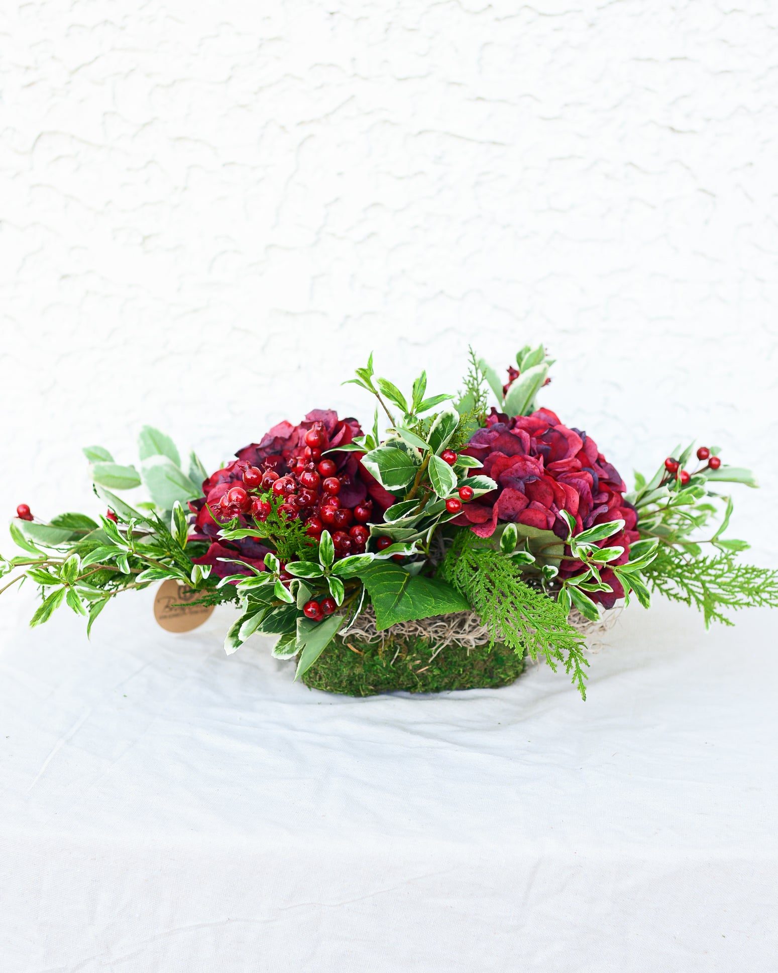 Crimson Christmas Centerpiece Drop In