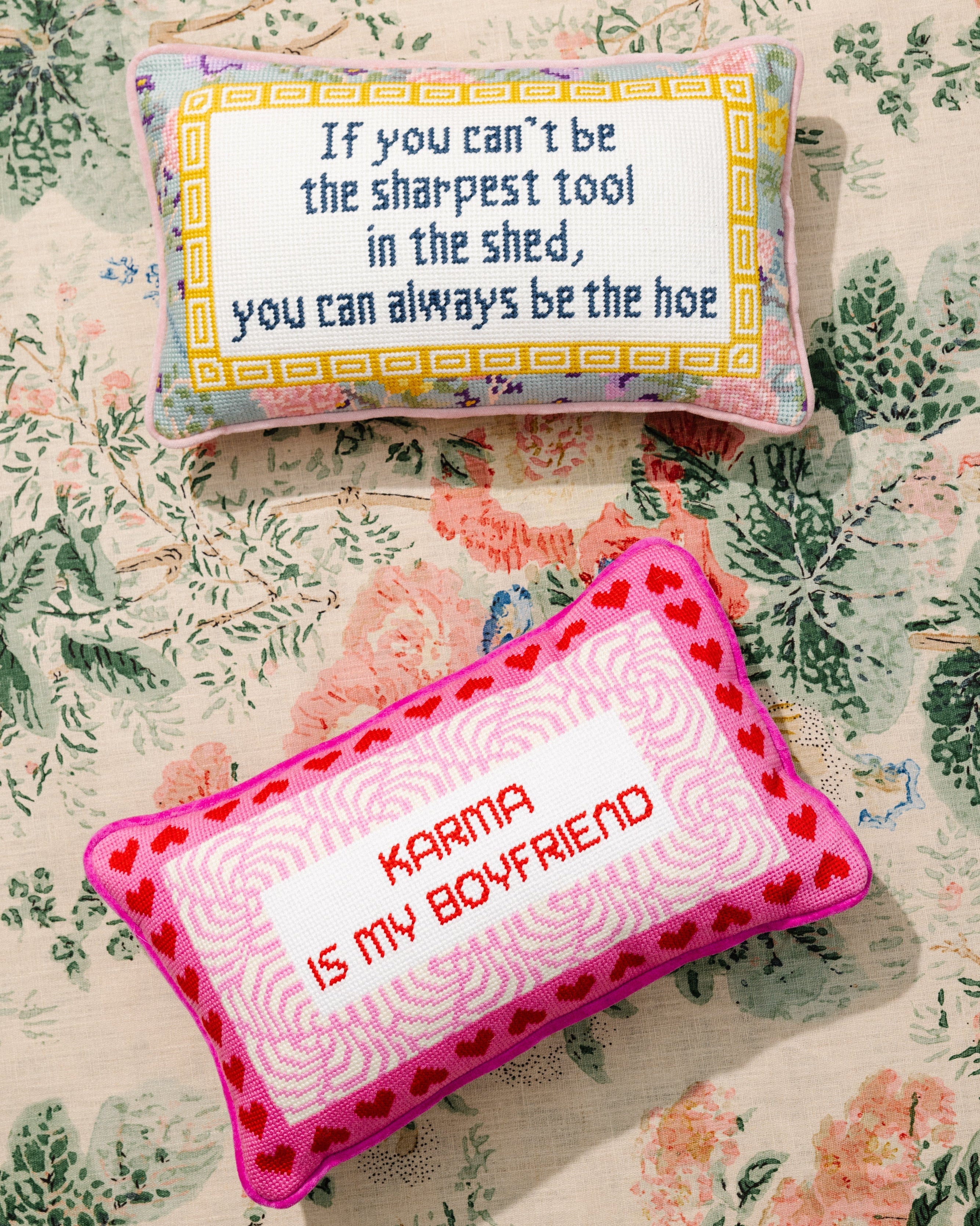 "Sharpest Tool" Needlepoint Pillow