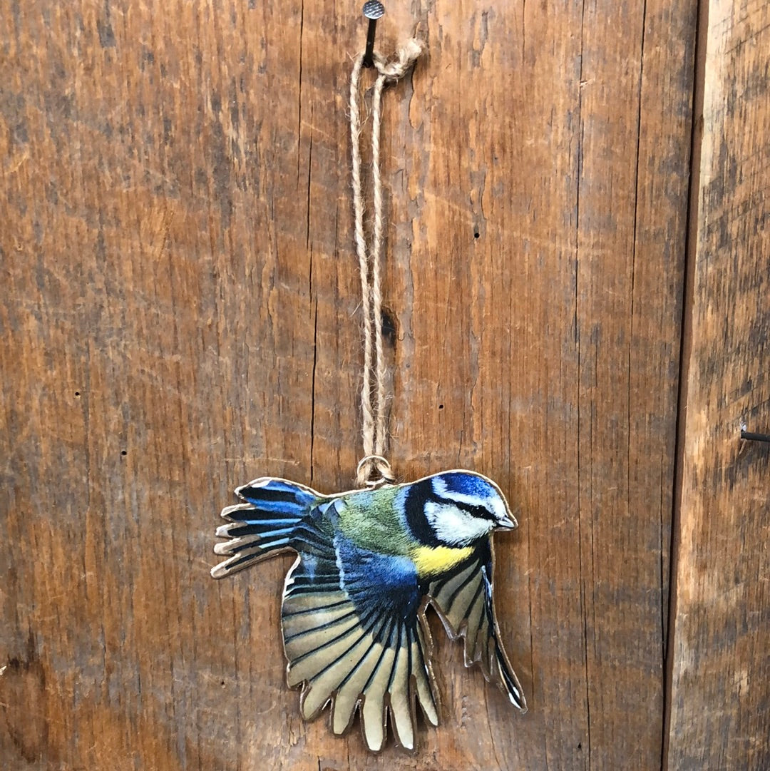 Metal Blue Green Yellow Bird