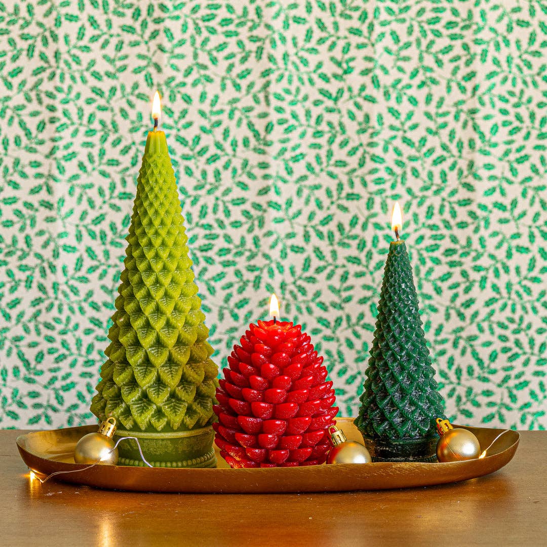 Accent Sculpted Tree Candle Forest Small