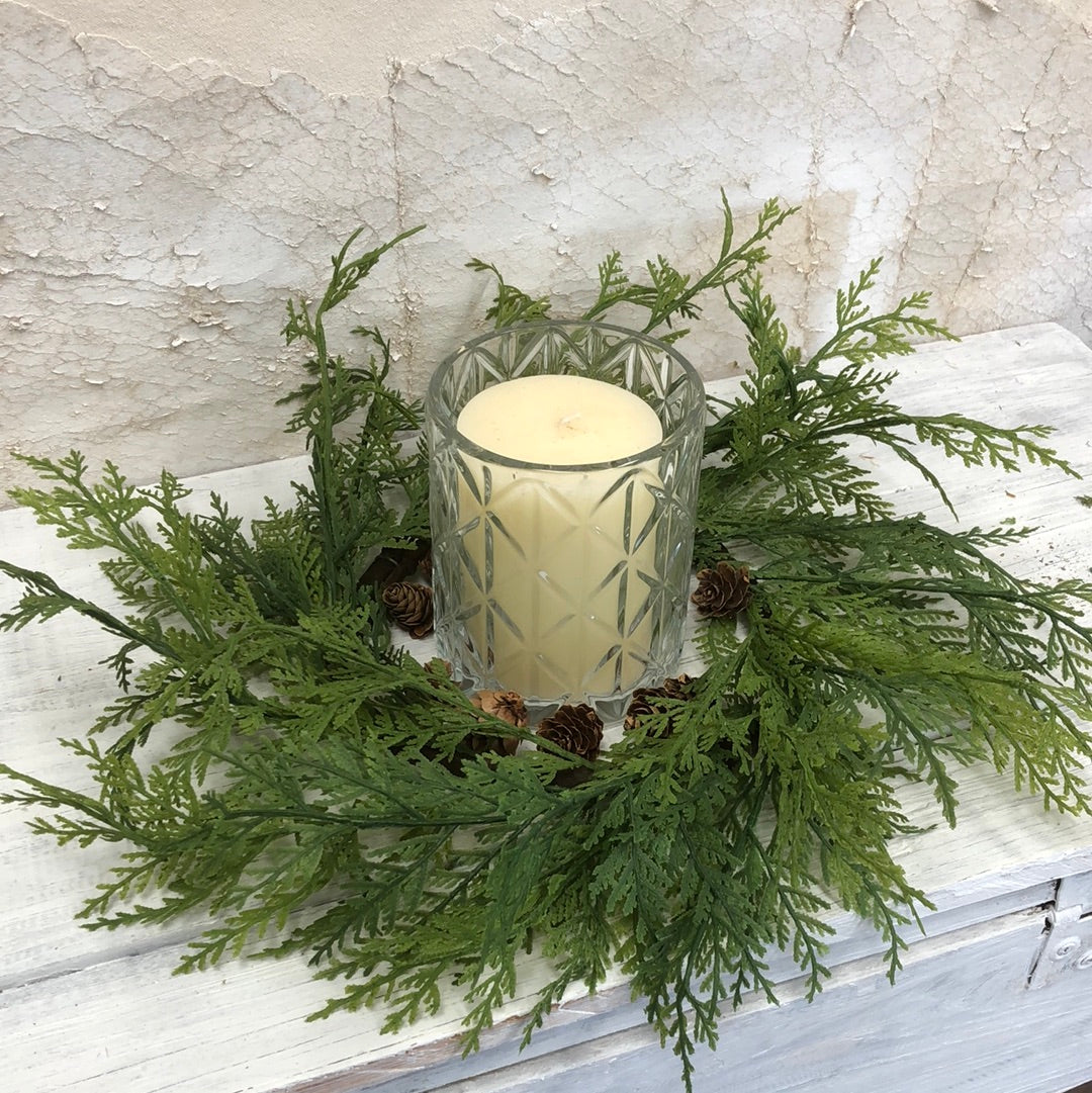 14"D Real Touch Cedar Wreath