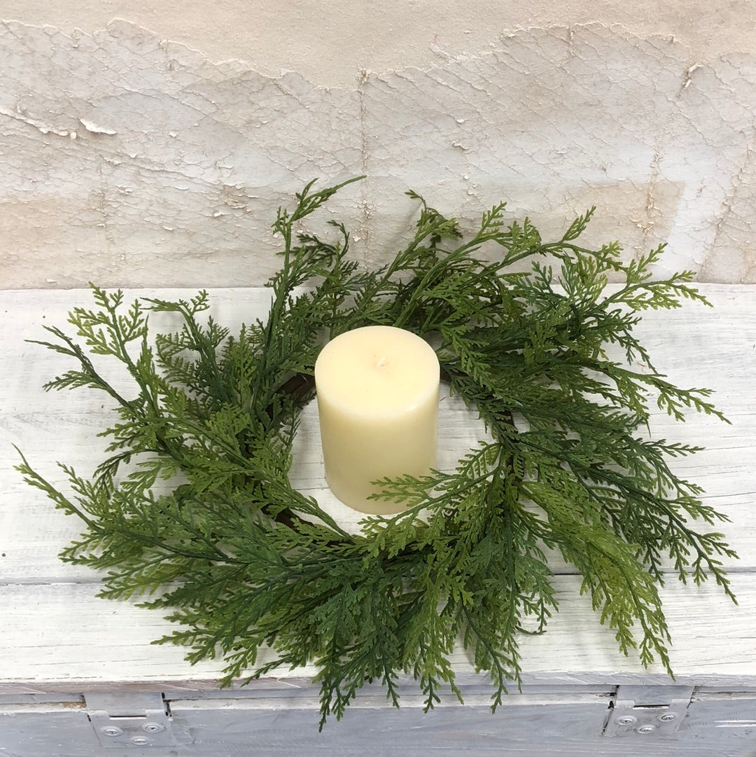 14"D Real Touch Cedar Wreath