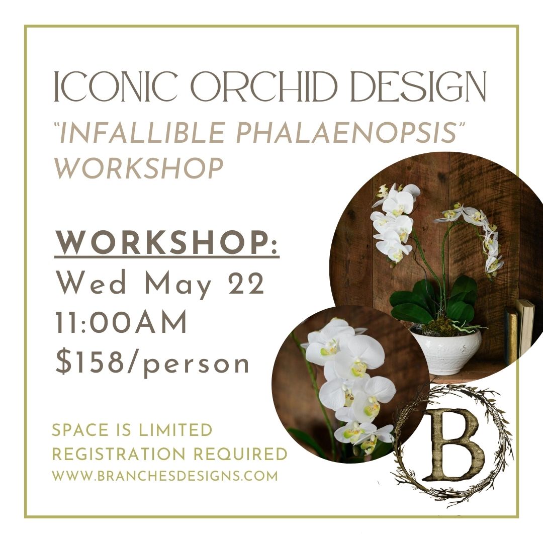 5.22.24 @ 11:00AM | Iconic Orchid Design - Workshop Registration