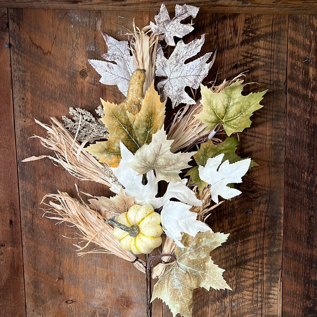 Harvest Leaf Pumpkin Gourd Spray