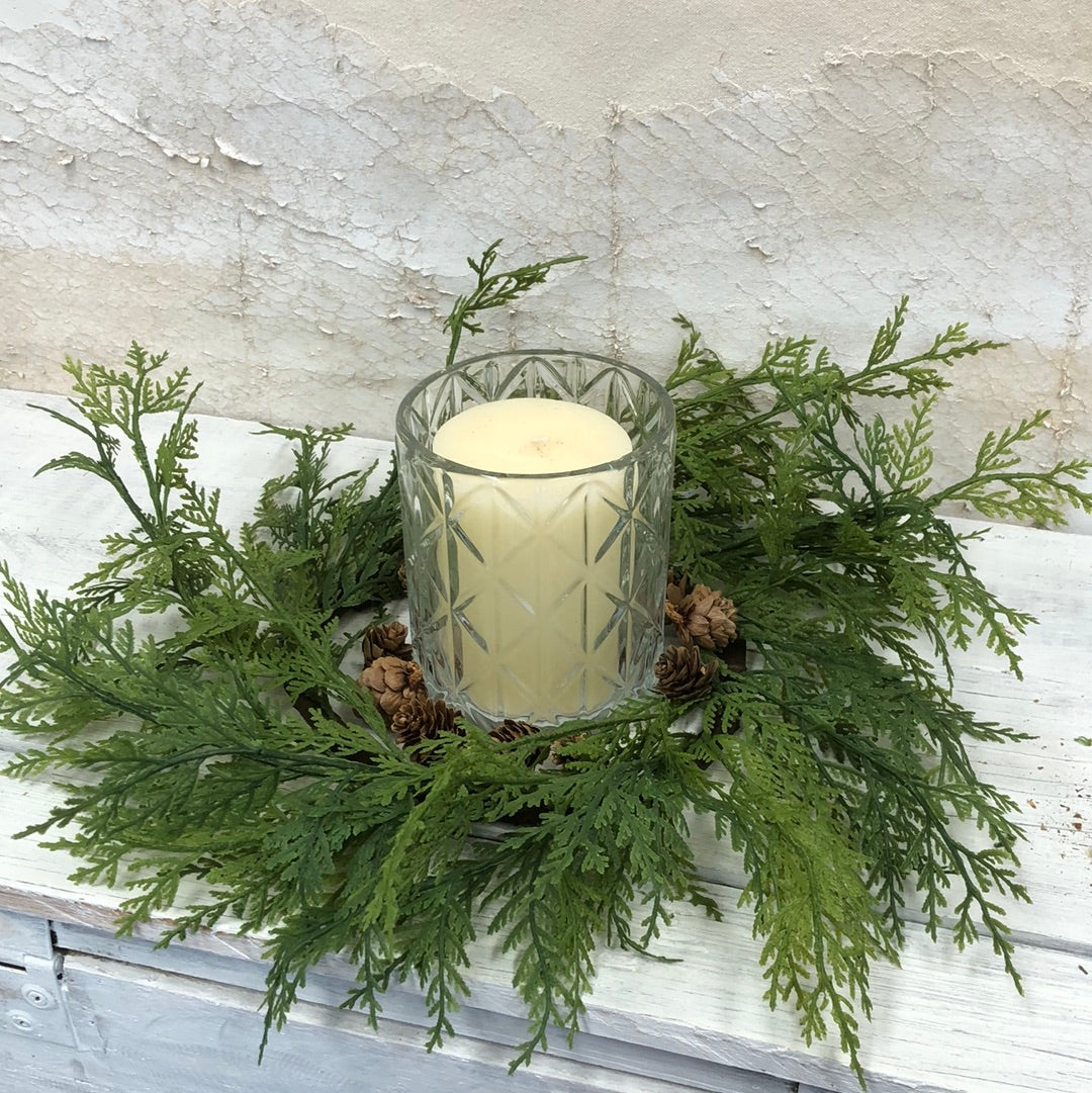 14"D Real Touch Cedar Wreath