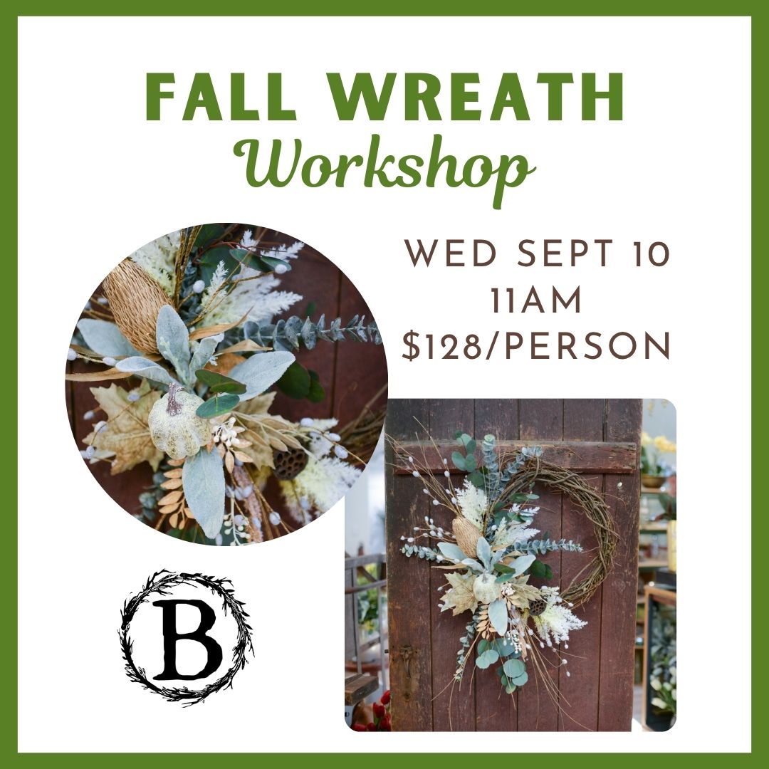 09.10.25 @ 11AM | Fall Wreath Workshop