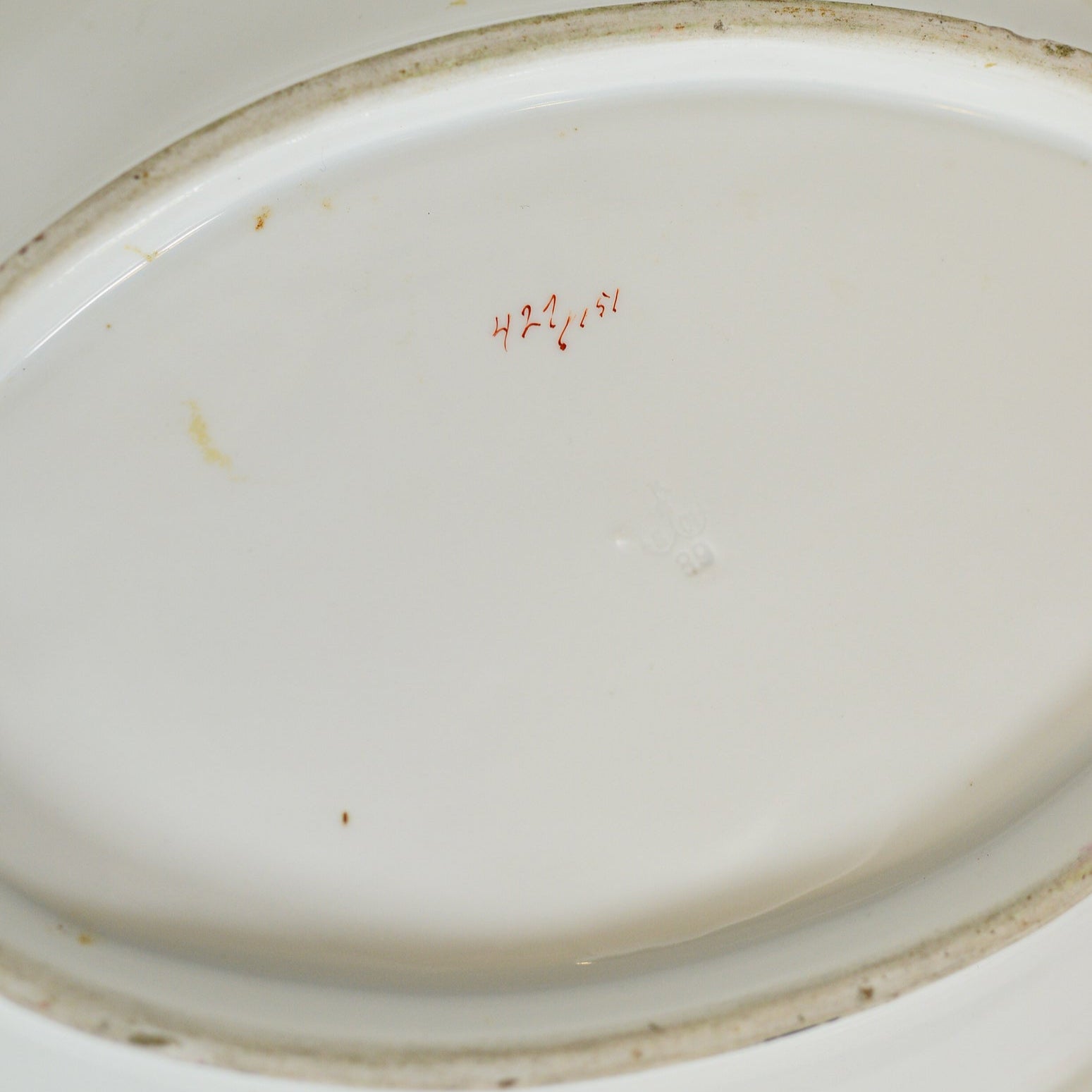 Antique German Porcelain Scalloped Bowl