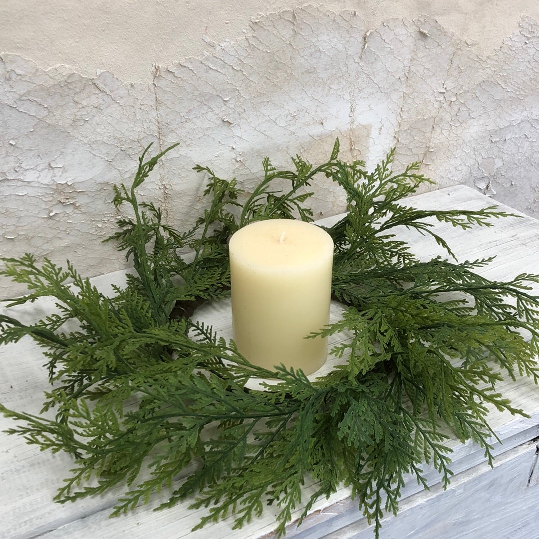 14"D Real Touch Cedar Wreath