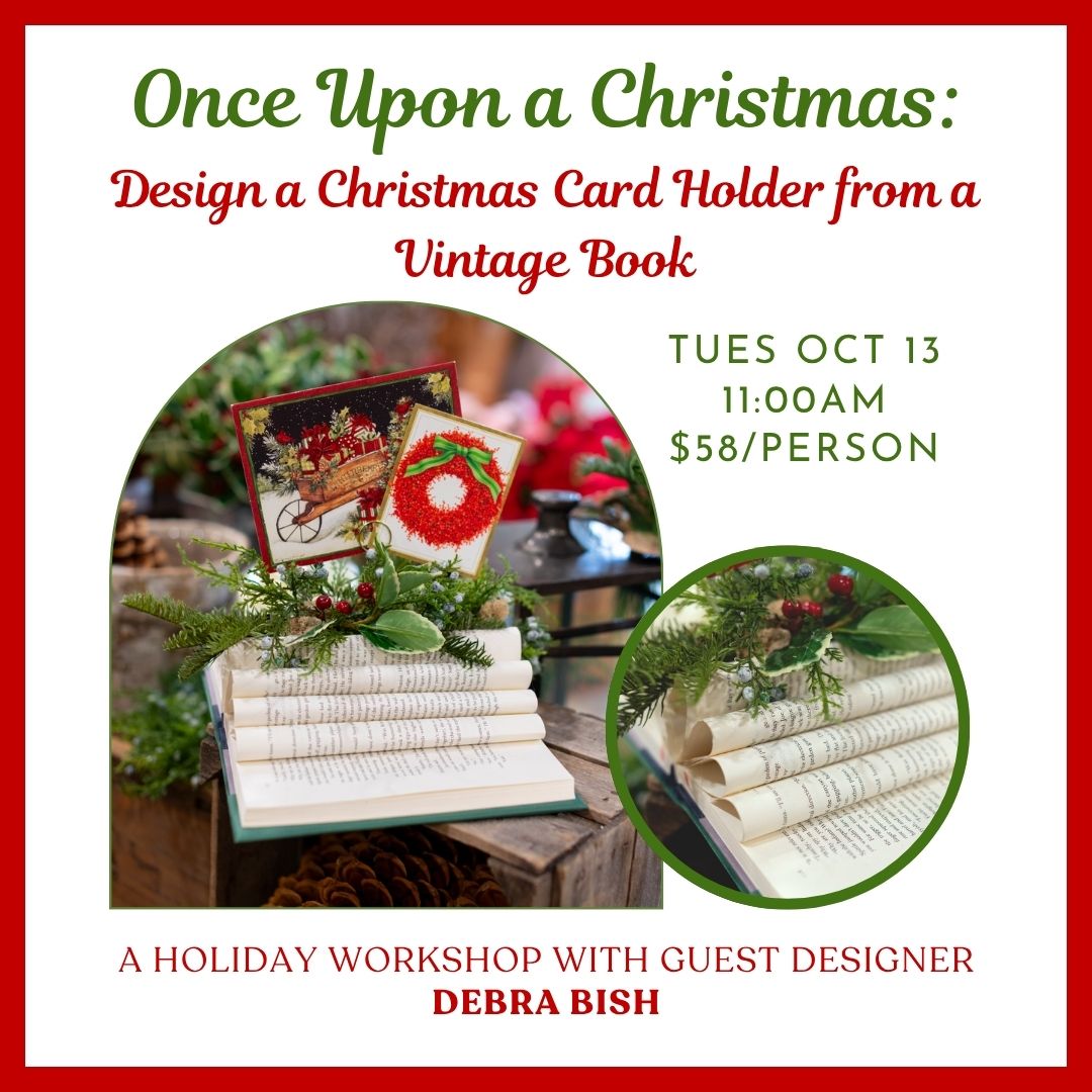 10.13.2026 @ 11AM | Once Upon A Christmas: Design a Christmas Card Holder from a Vintage Book with Guest Designer Debra Bish
