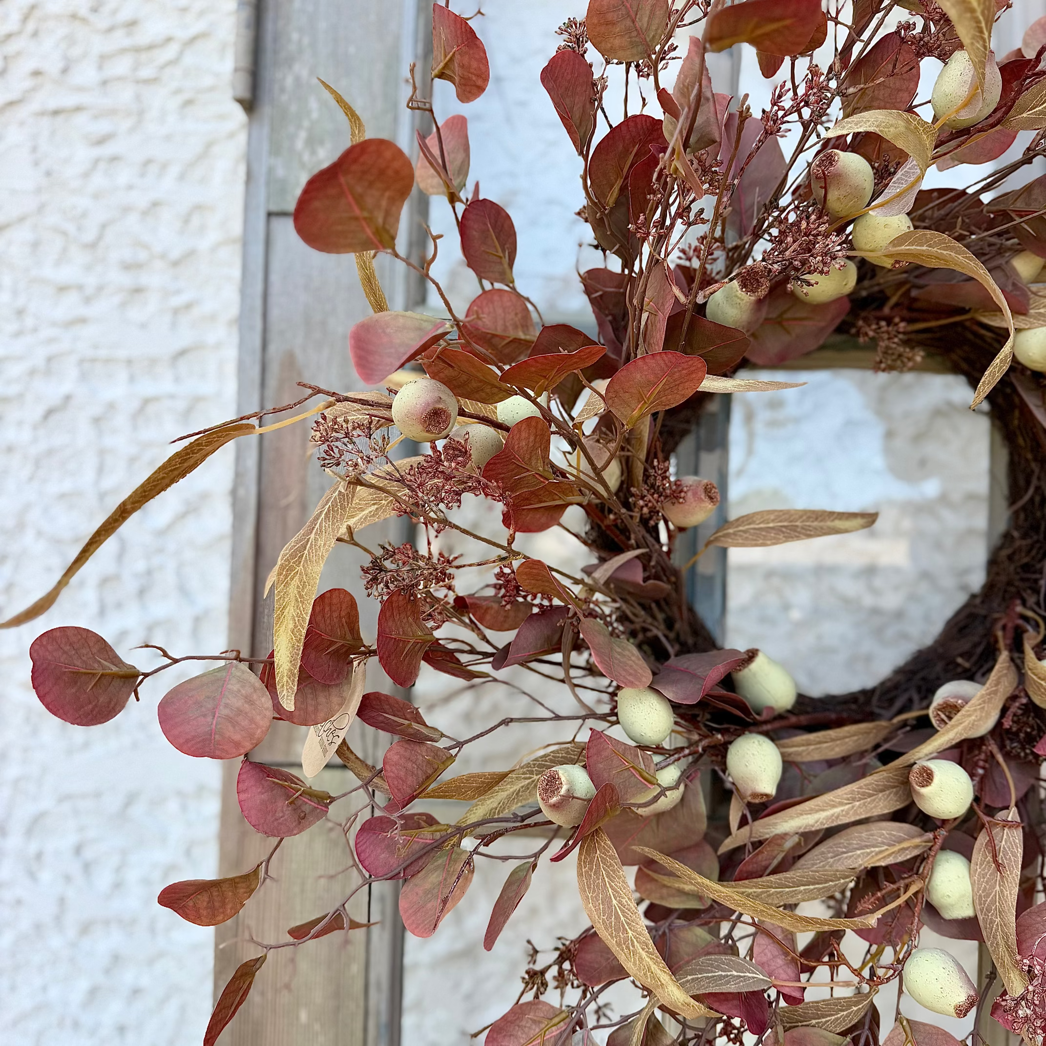 Wine Eucalyptus and Pod Wreath 24" D