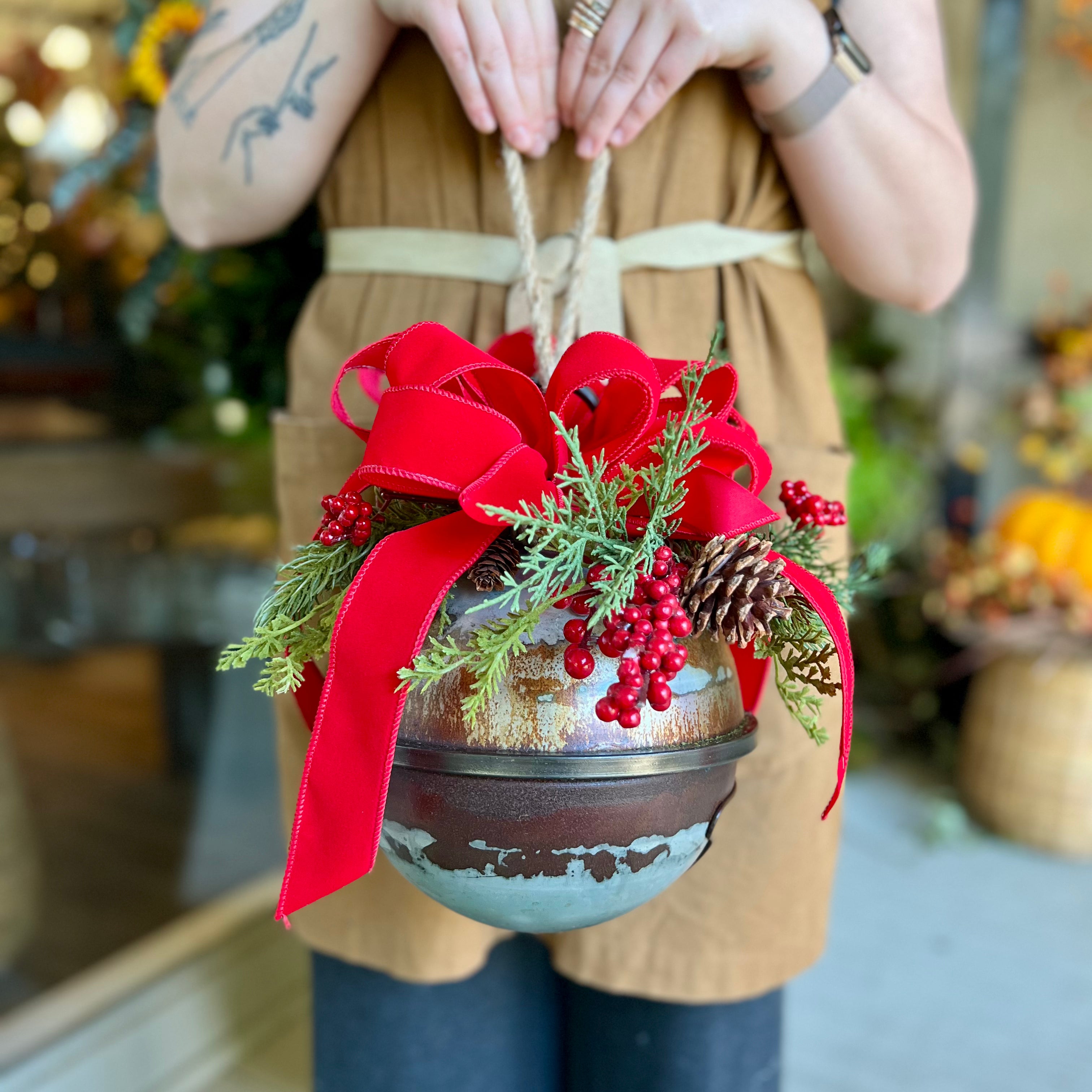 Hanging Decorated Holiday Jingle Bell
