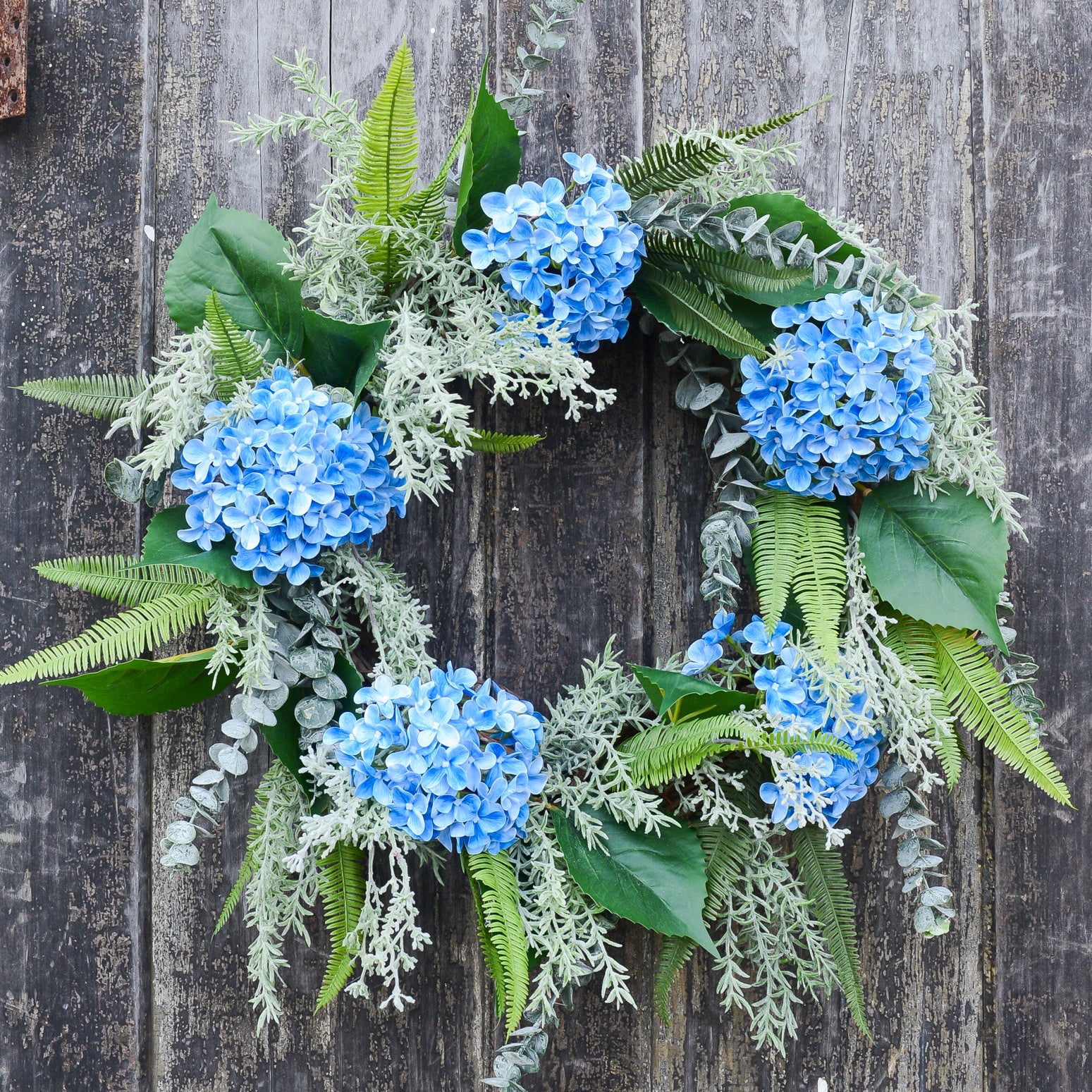 Blue Hydrangea Wreath