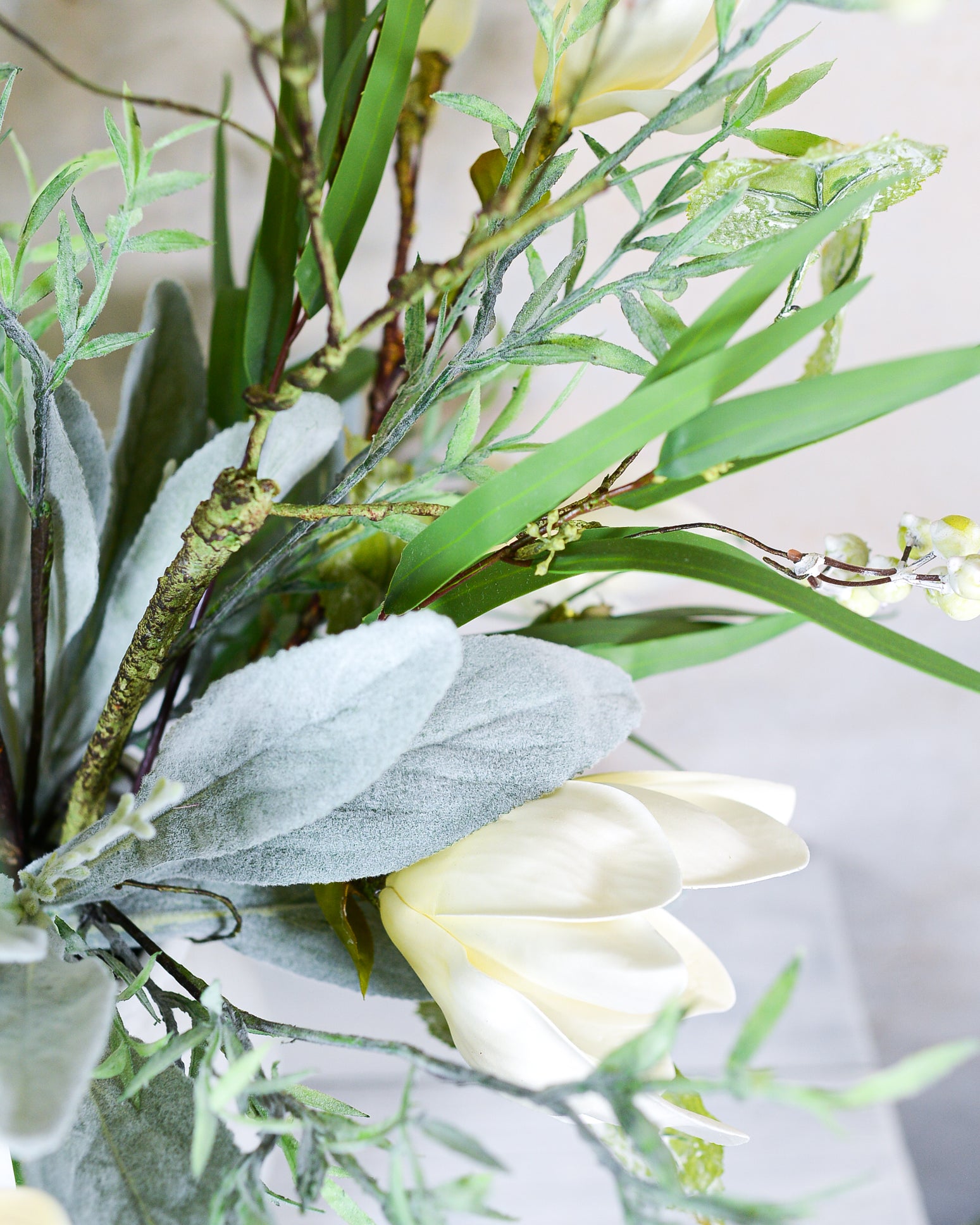 Saucer Magnolia Jug Bouquet Drop In
