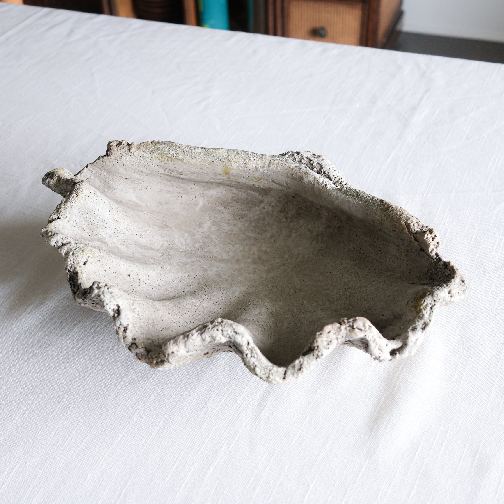 Stone Grey Clamshell Planter