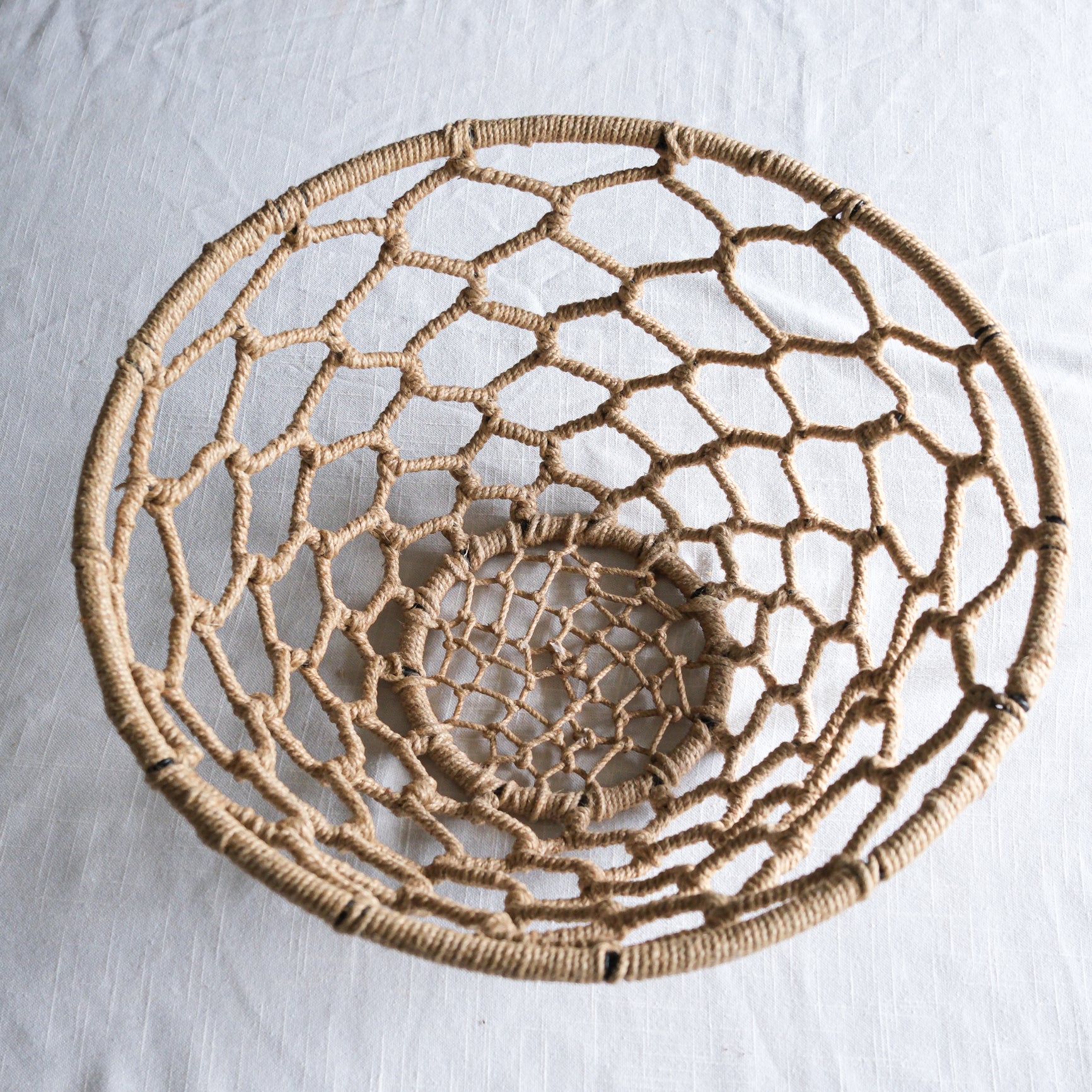 Large Jute Net Nautical Bowl Basket