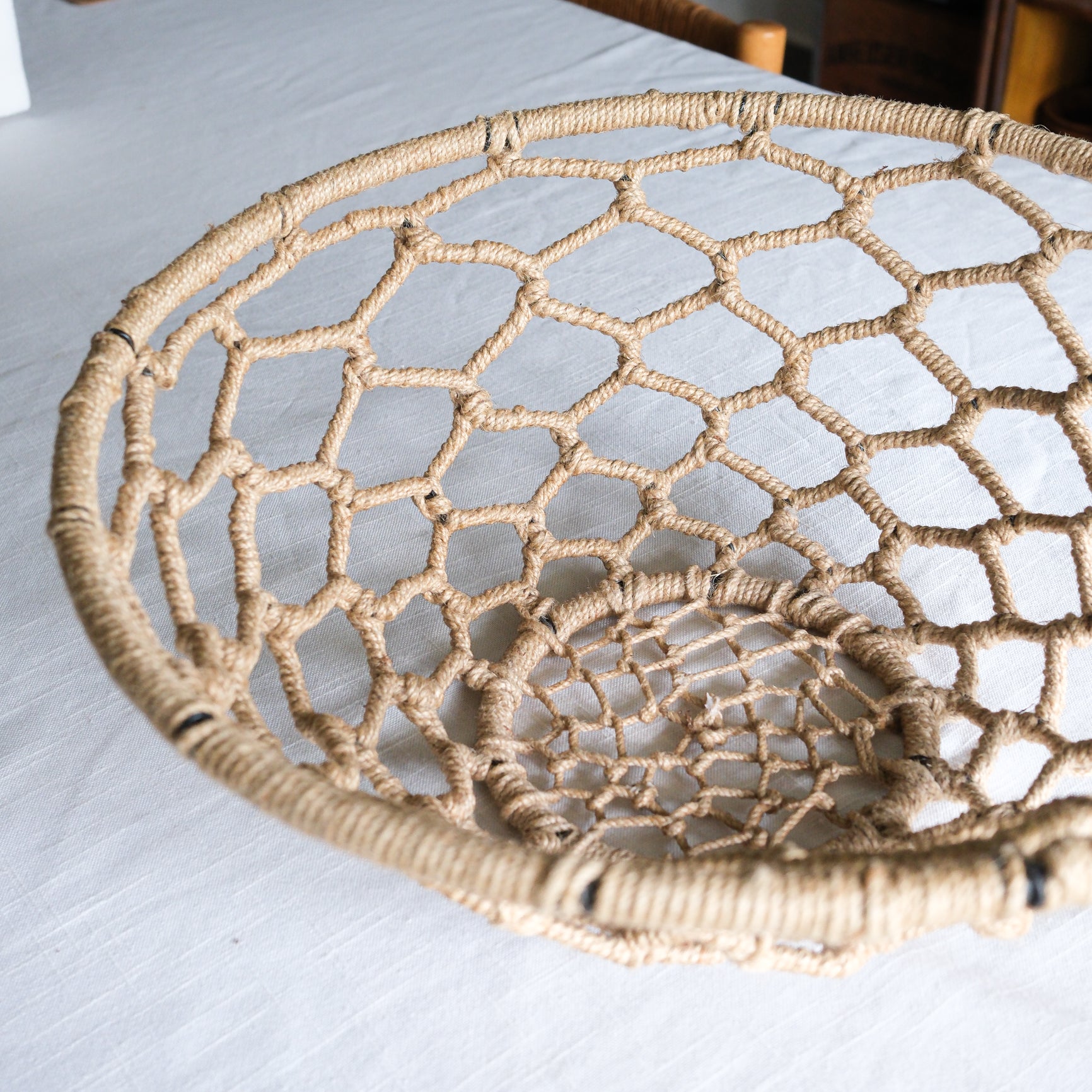 Large Jute Net Nautical Bowl Basket
