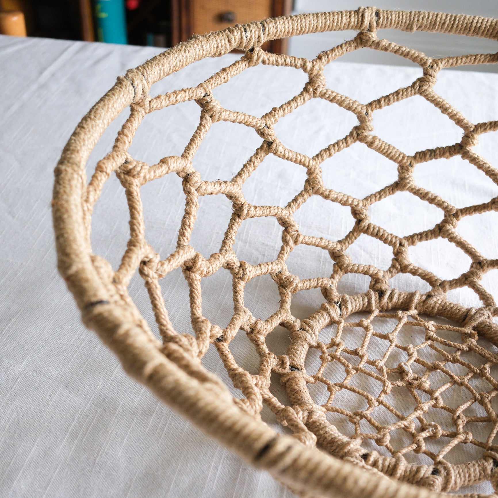 Large Jute Net Nautical Bowl Basket