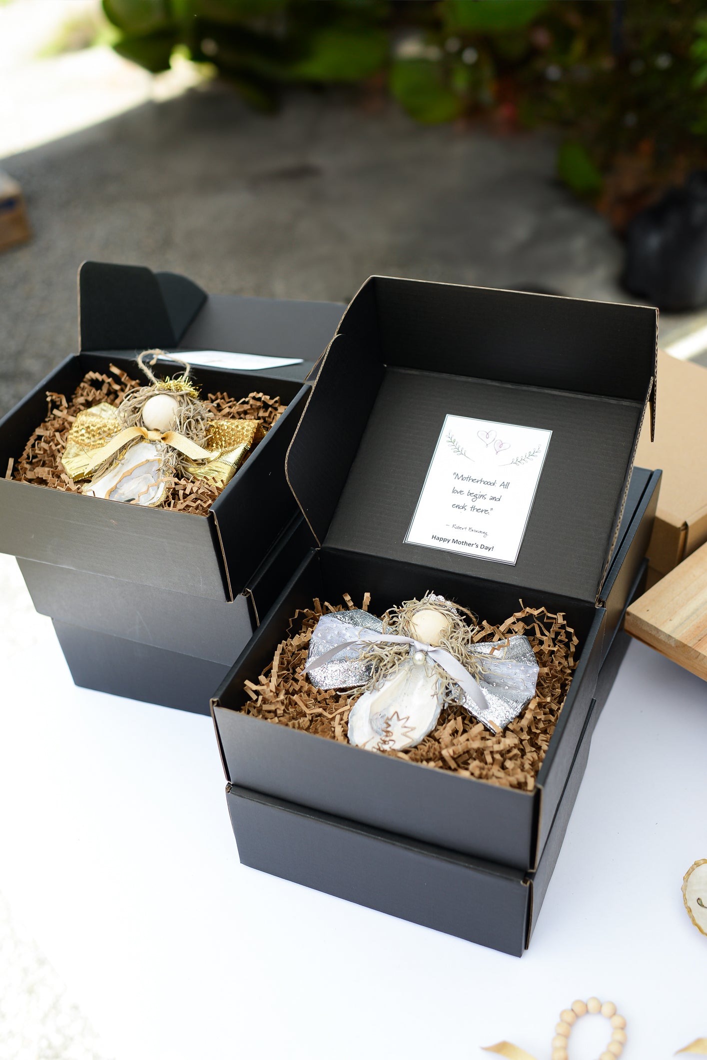 Oyster Shell Angel Ornament