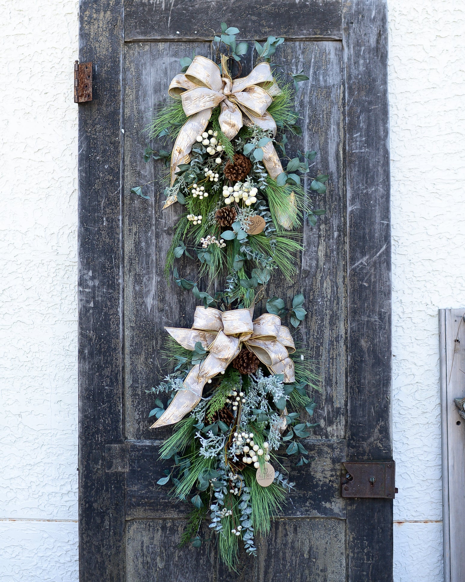 Winter White Down Down with Bow