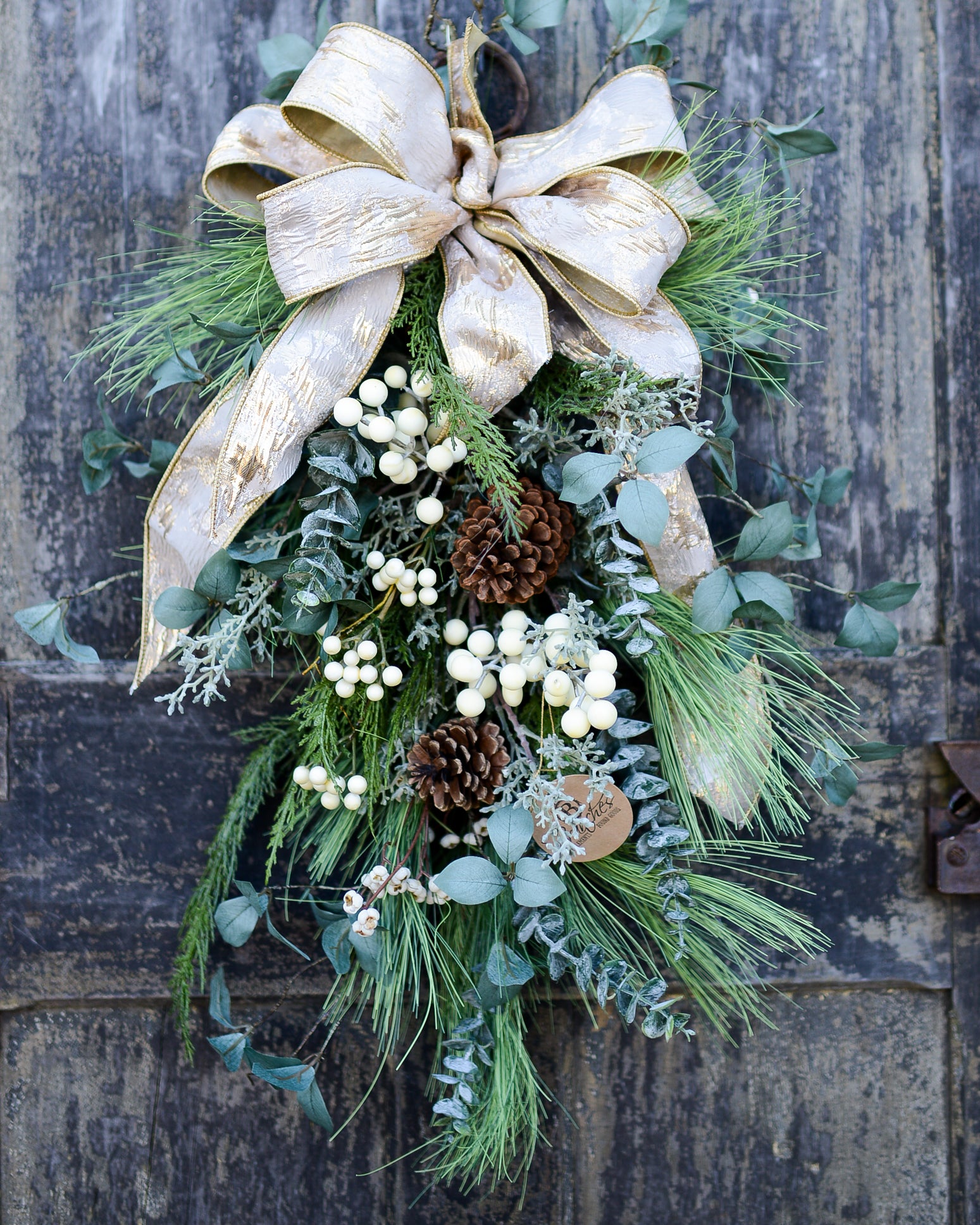 Winter White Down Down with Bow