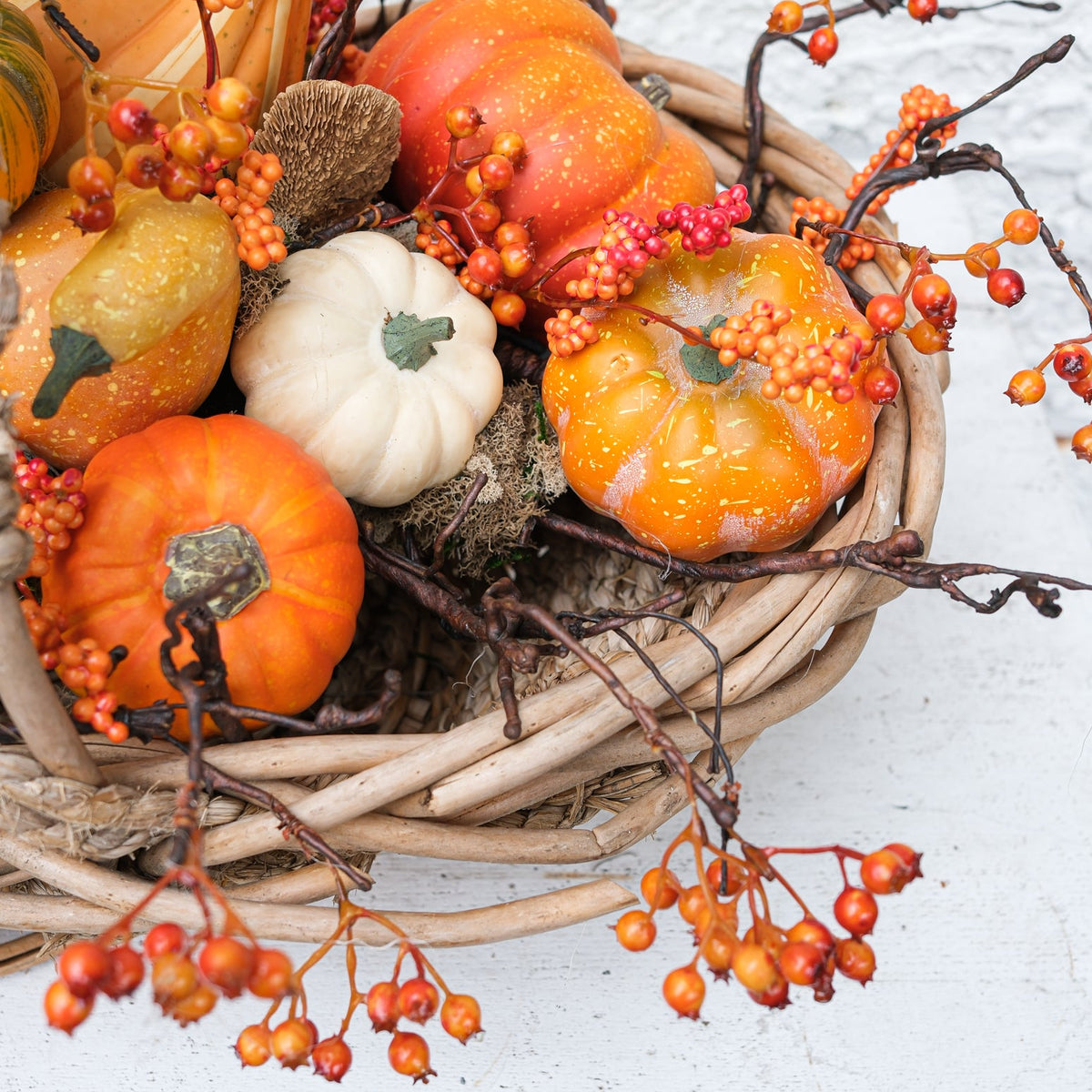 On the Vine Pumpkin Berry Centerpiece Drop In