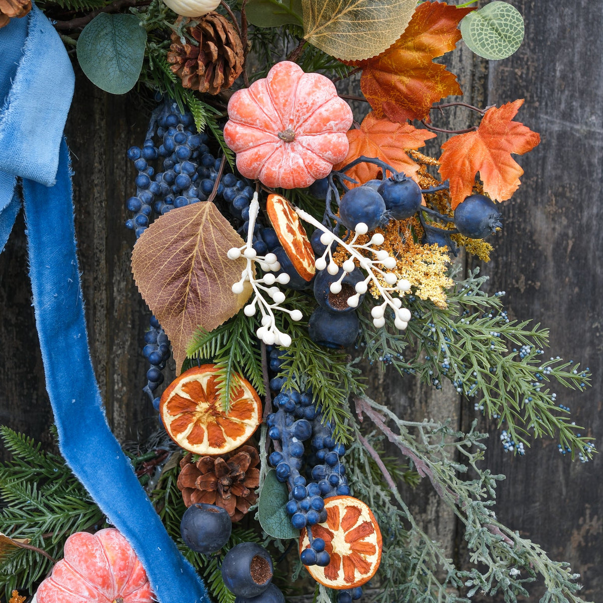 Indigo Harvest Wreath