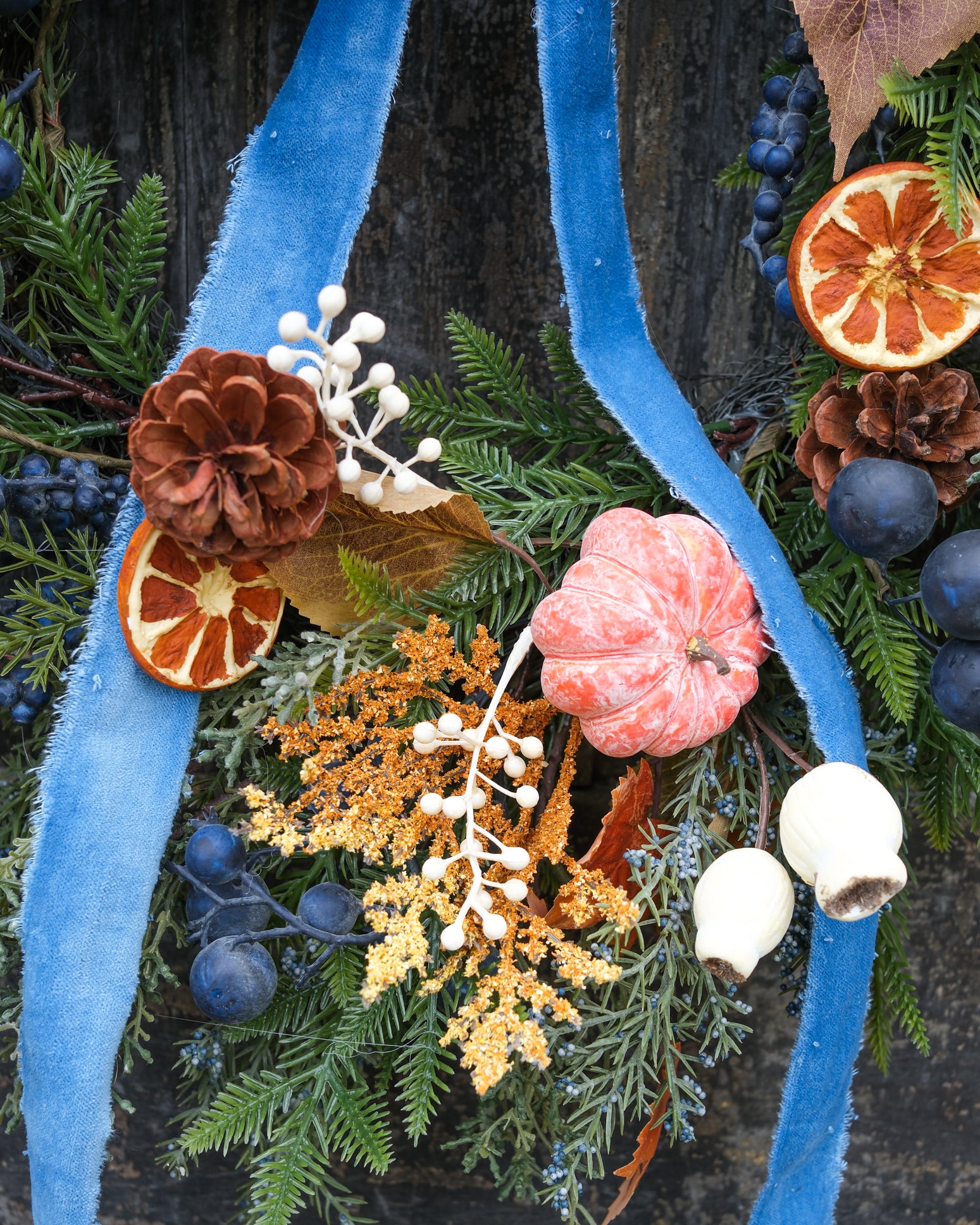 Indigo Harvest Wreath