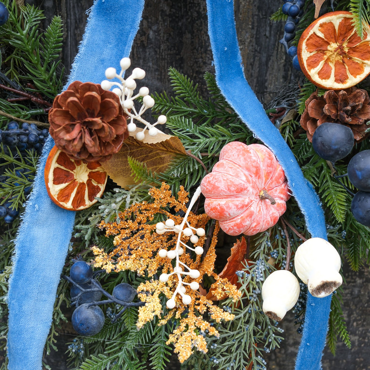 Indigo Harvest Wreath