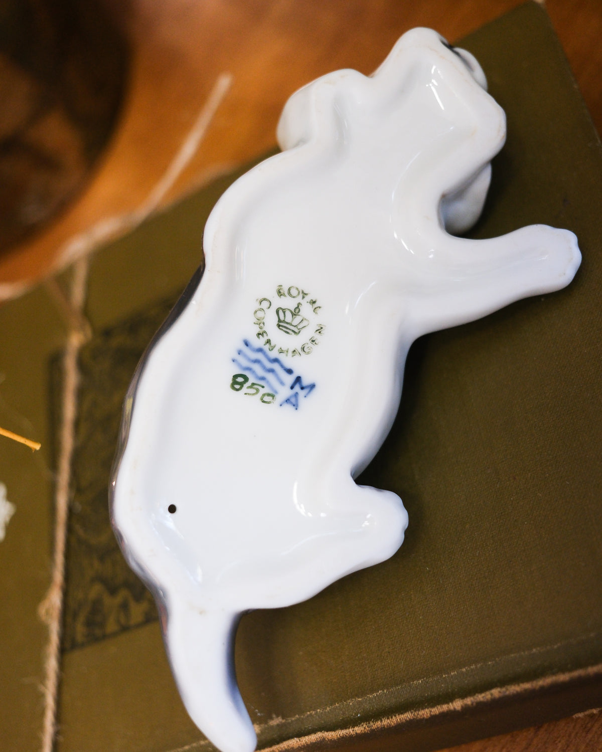 Royal Copenhagen Sleepy Puppy Beagle Ceramic Figurine