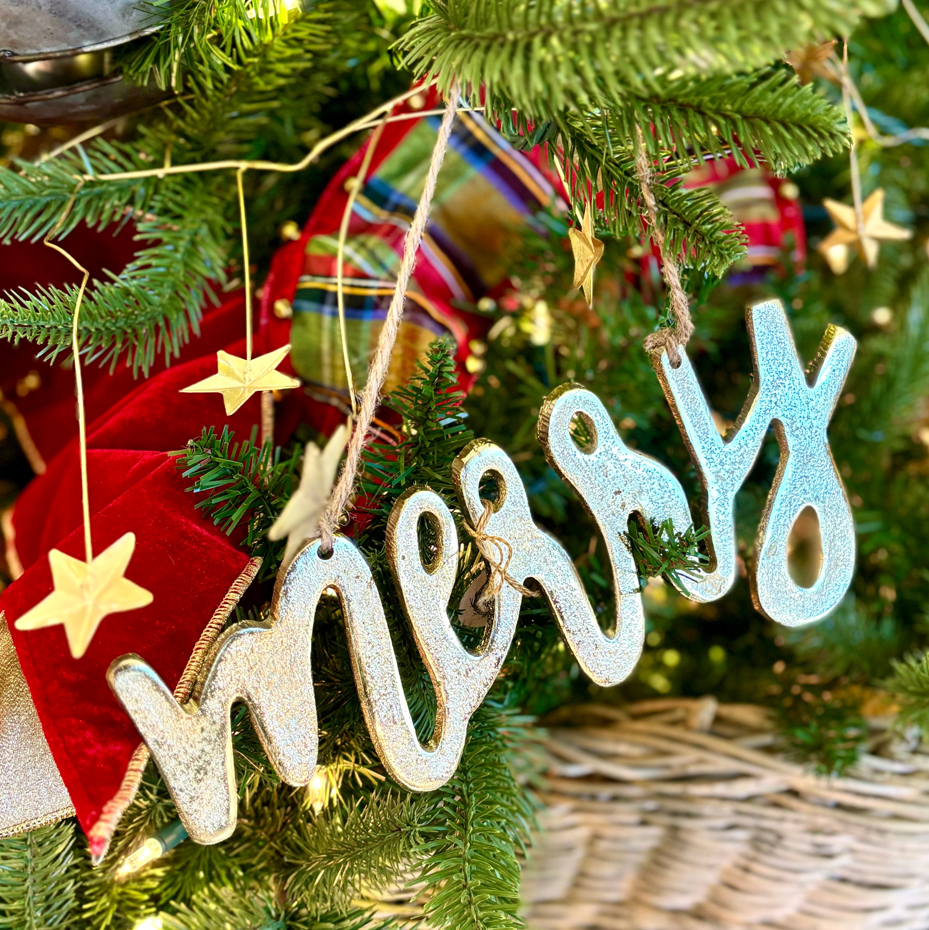 Gold Merry Sign