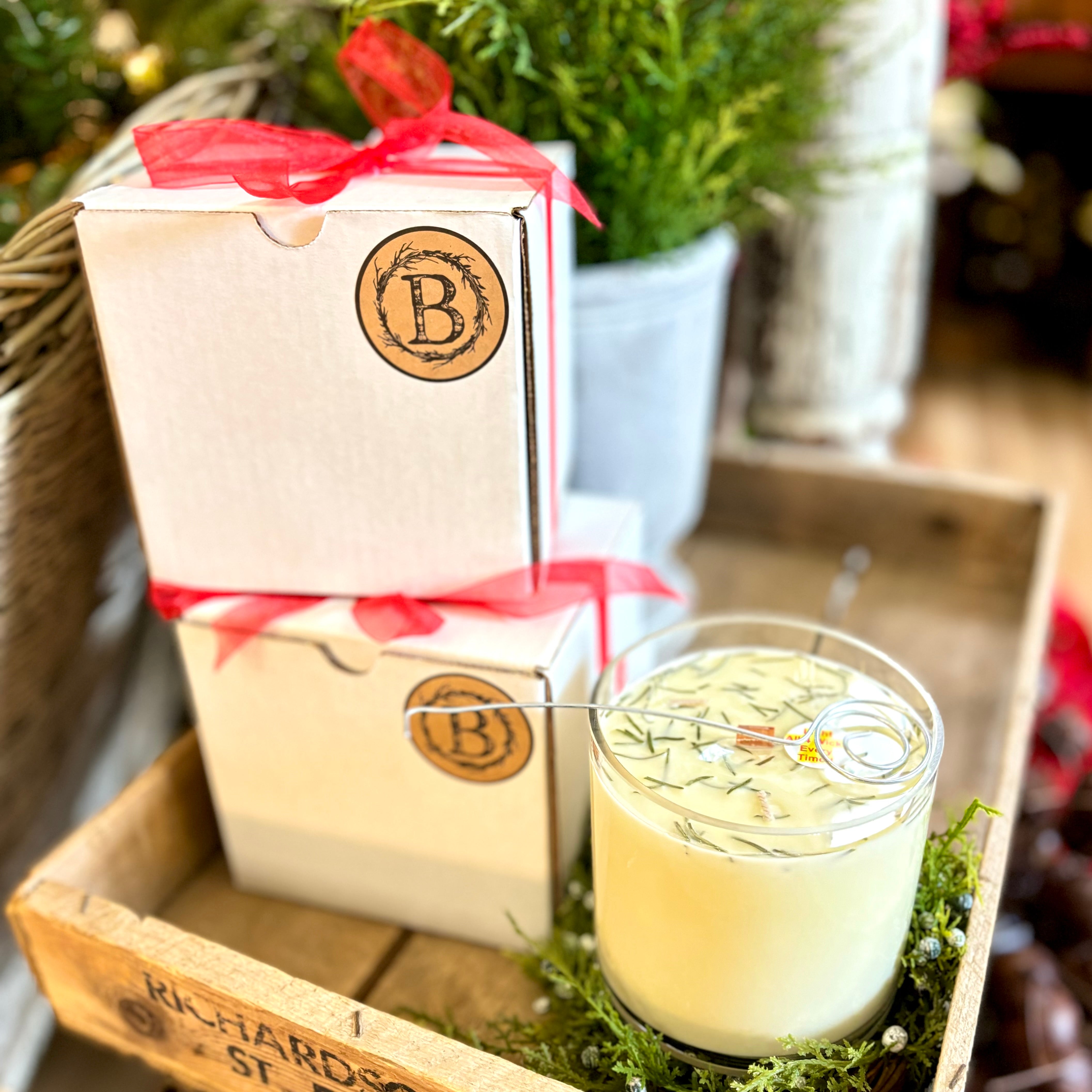 Freshly Harvested Fir Needle Holiday Vase Candle Large 32 oz.