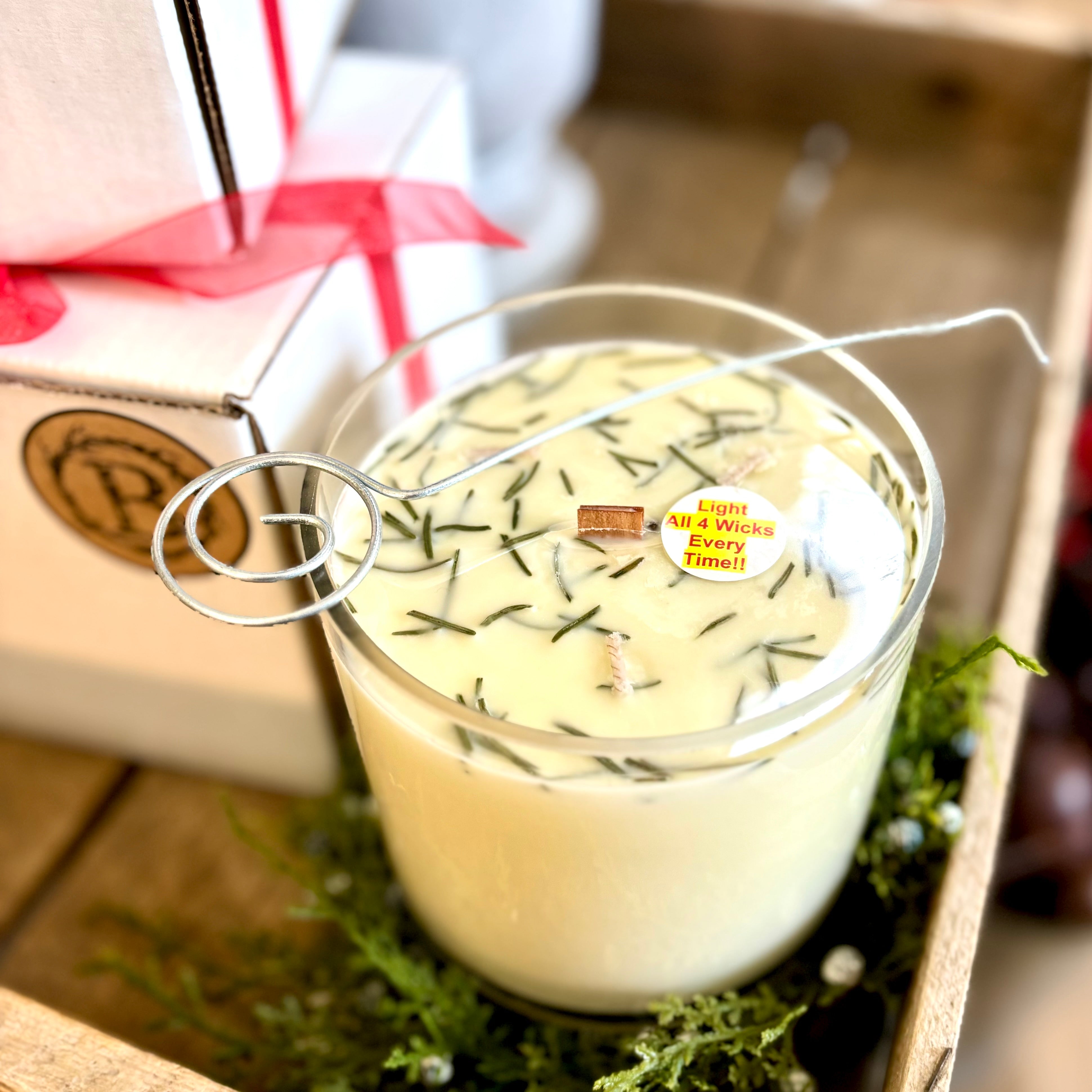 Freshly Harvested Fir Needle Holiday Vase Candle Large 32 oz.