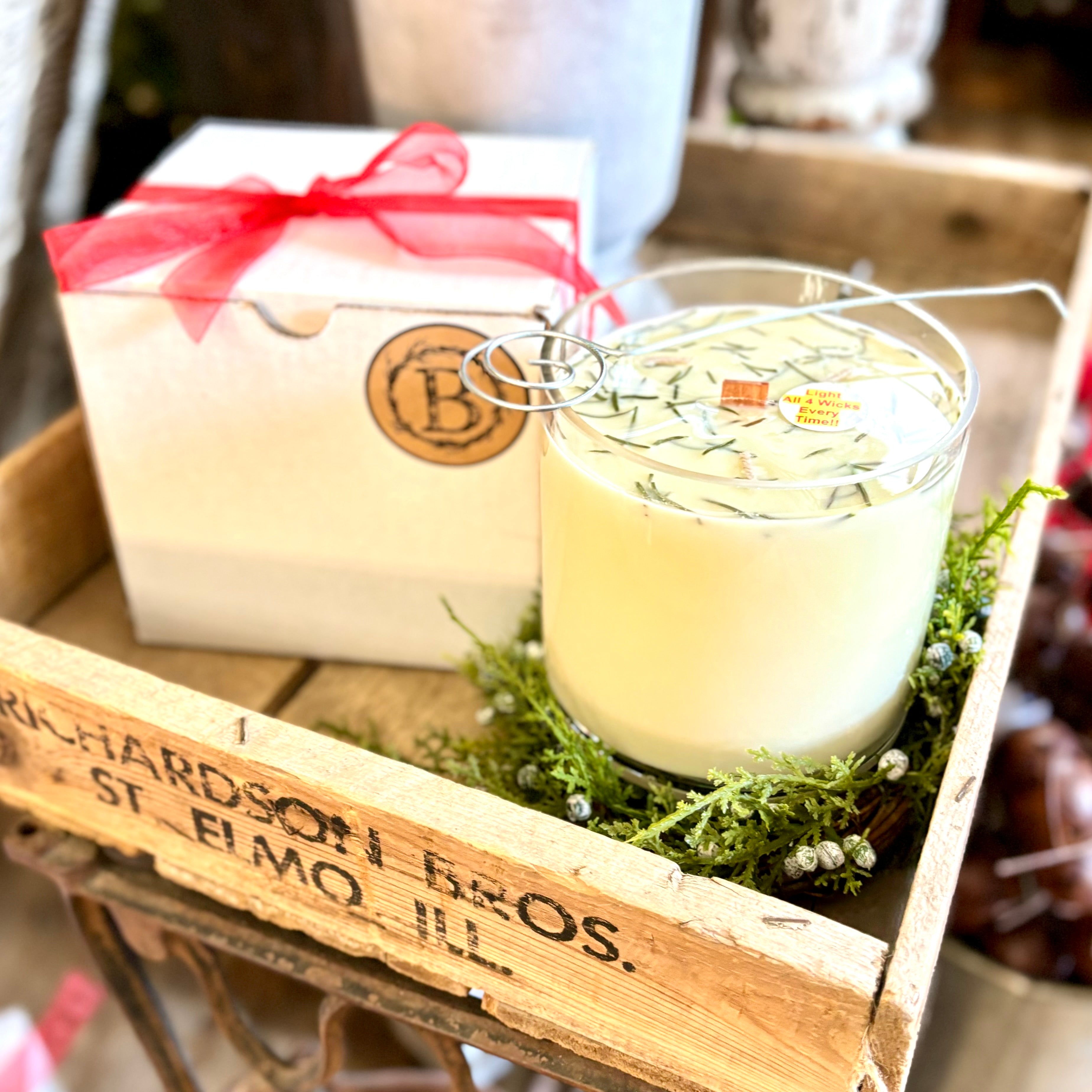 Freshly Harvested Fir Needle Holiday Vase Candle Large 32 oz.