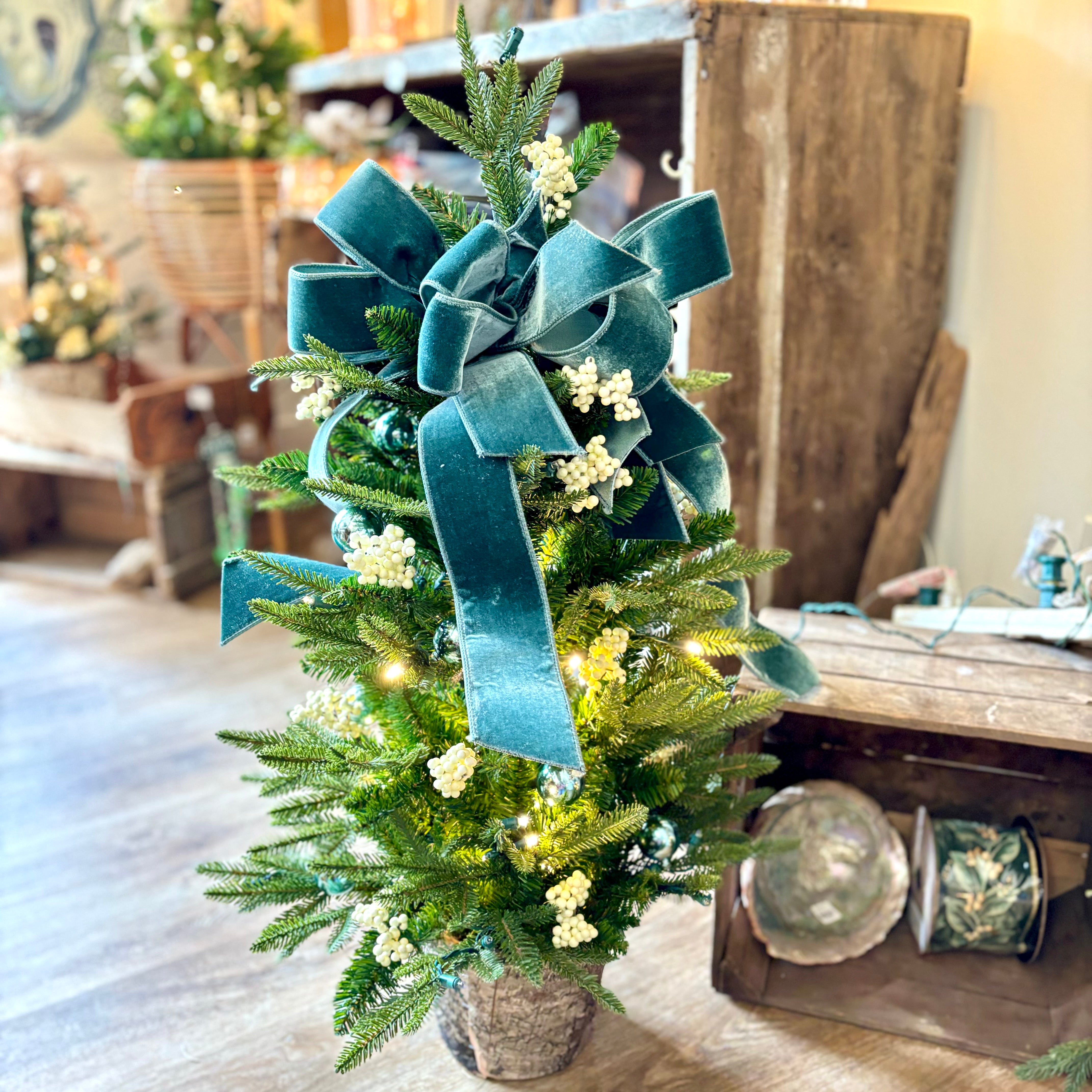 3 ft. Winter Blues Pre-Lit Decorated Tree