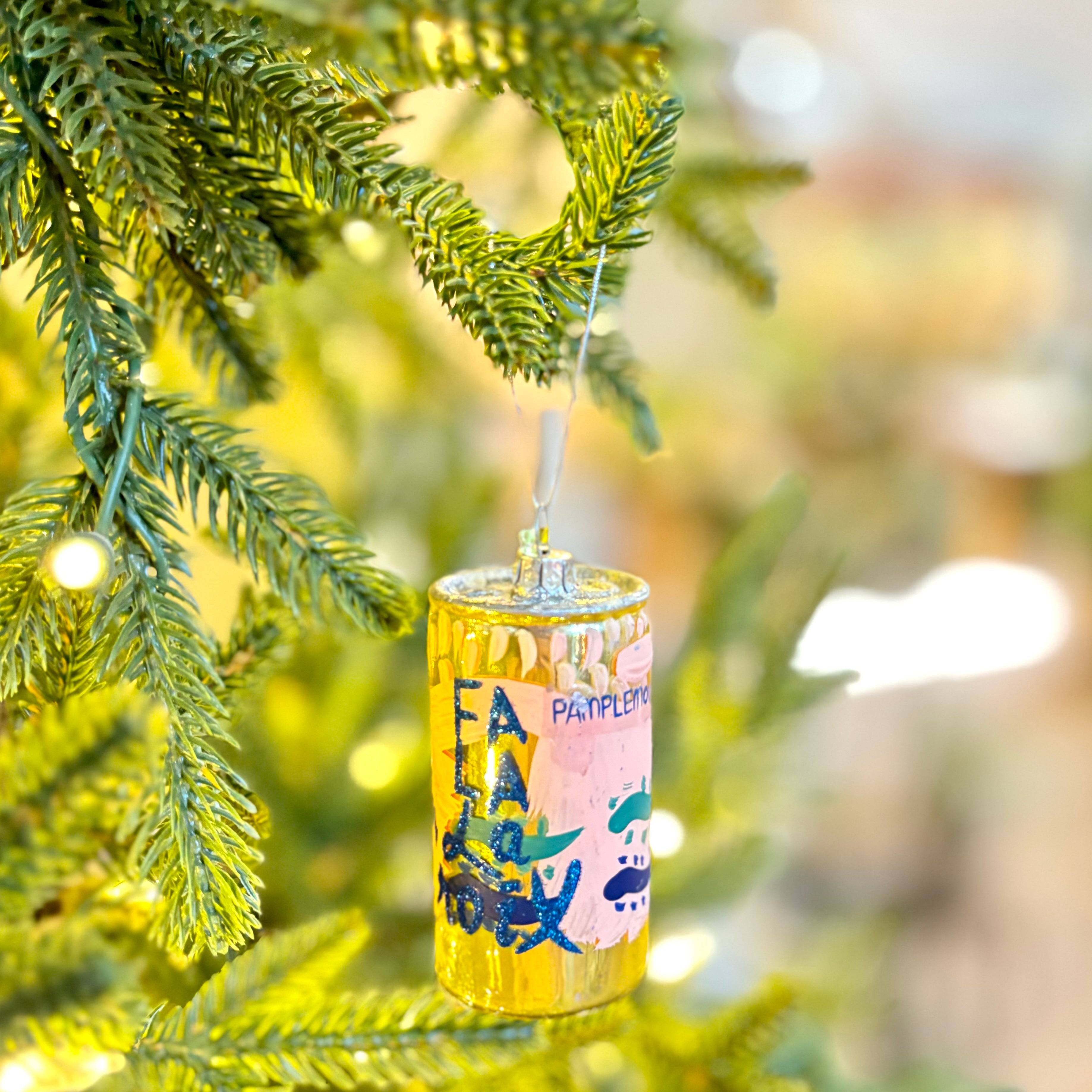 Fa La La Croix Soda Can Sparkle Ornament