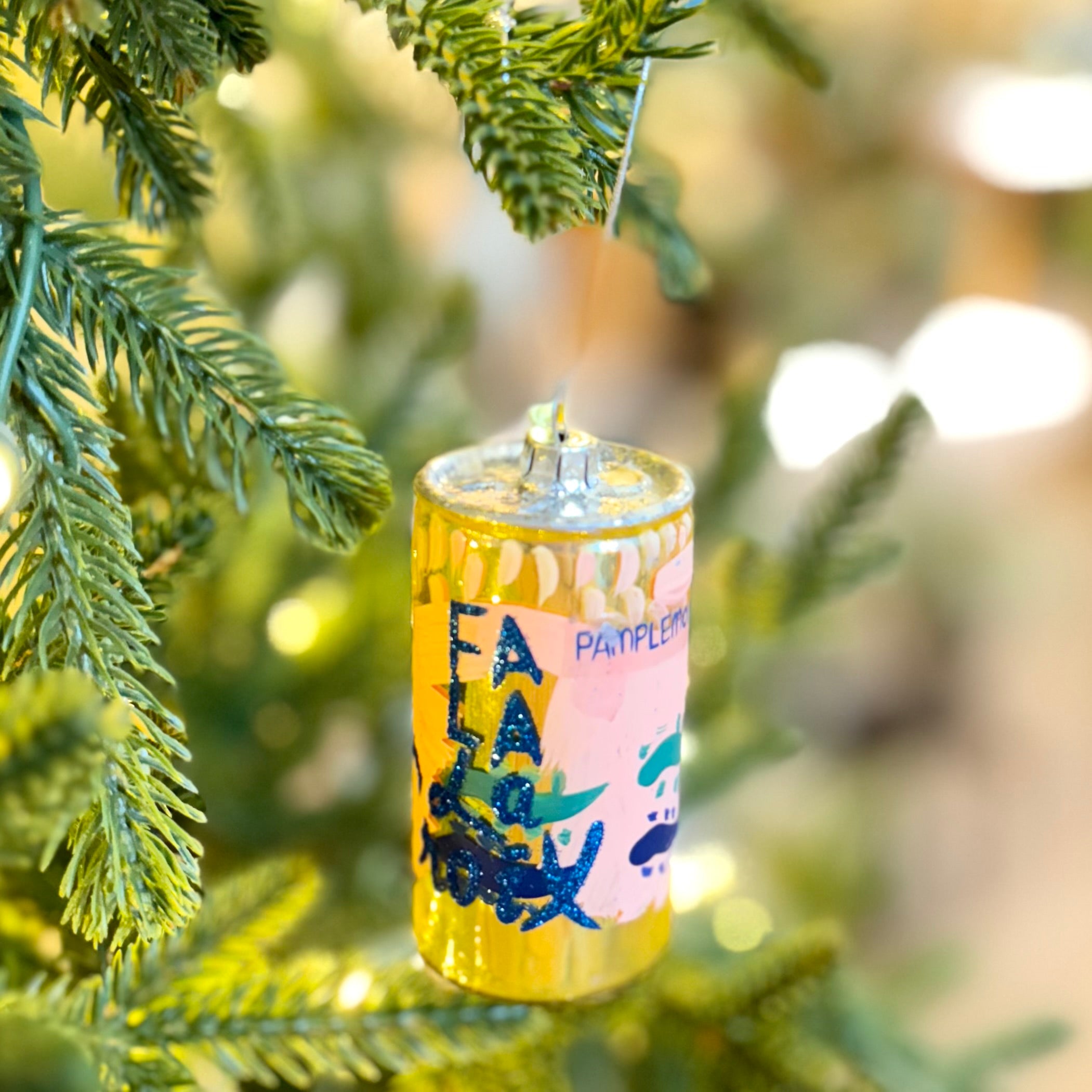 Fa La La Croix Soda Can Sparkle Ornament