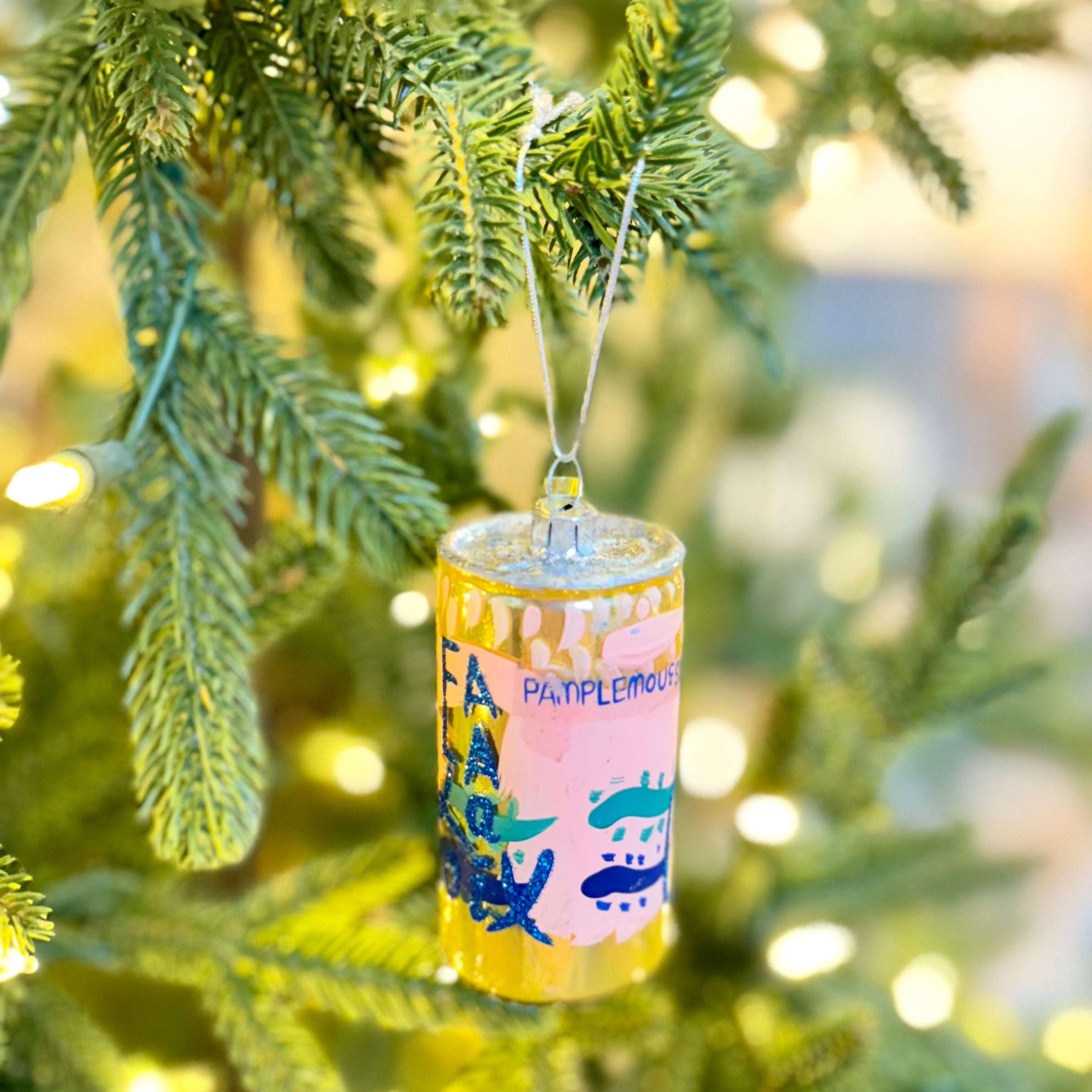 Fa La La Croix Soda Can Sparkle Ornament