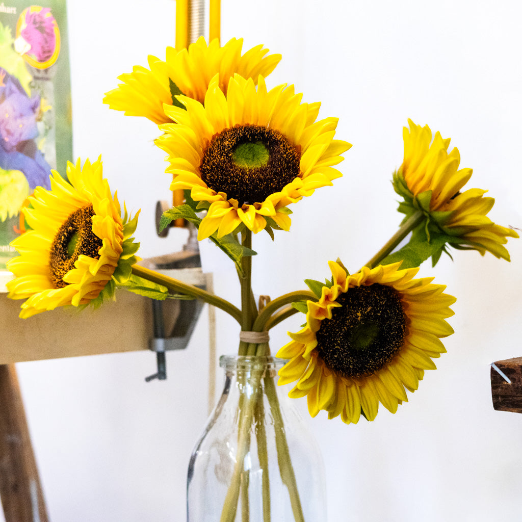 Yellow Sunflower Bundle Natural Touch