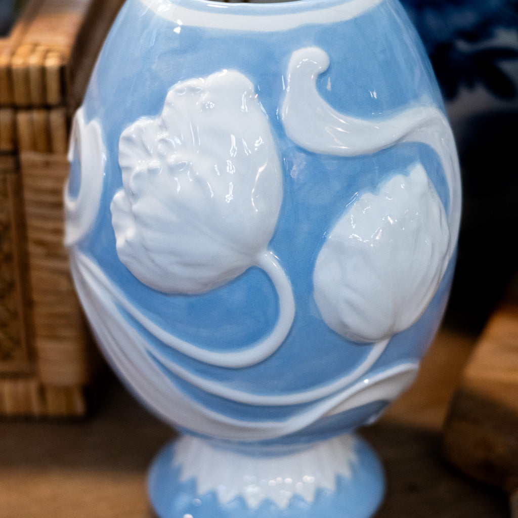 Embossed Egg Shape Vase