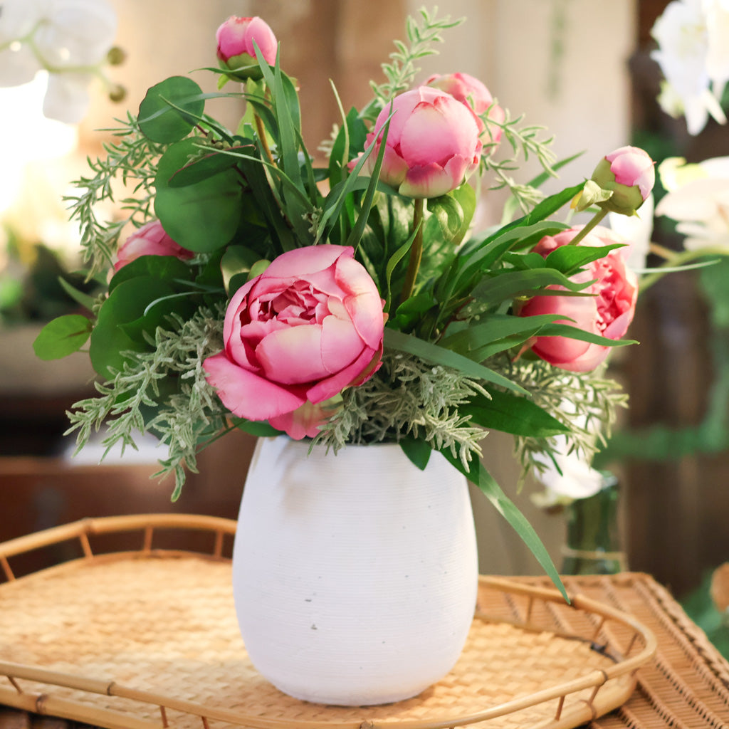 Pink Knockout Peony Bouquet Drop In
