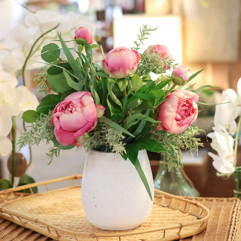 Pink Knockout Peony Bouquet Drop In