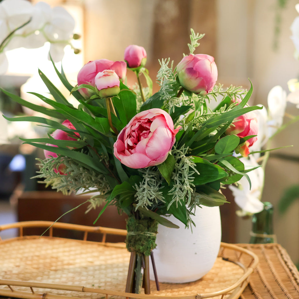 Pink Knockout Peony Bouquet Drop In