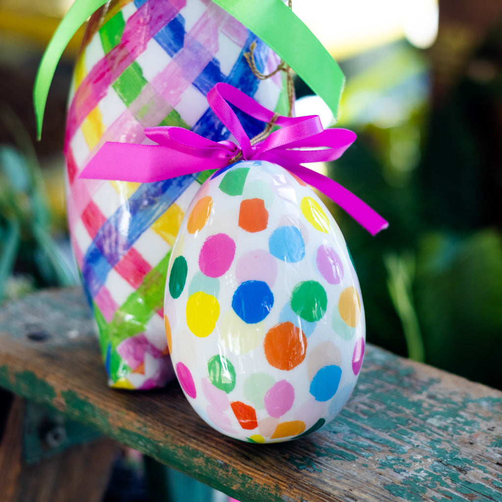 Polka Dot Confetti Egg Ornament
