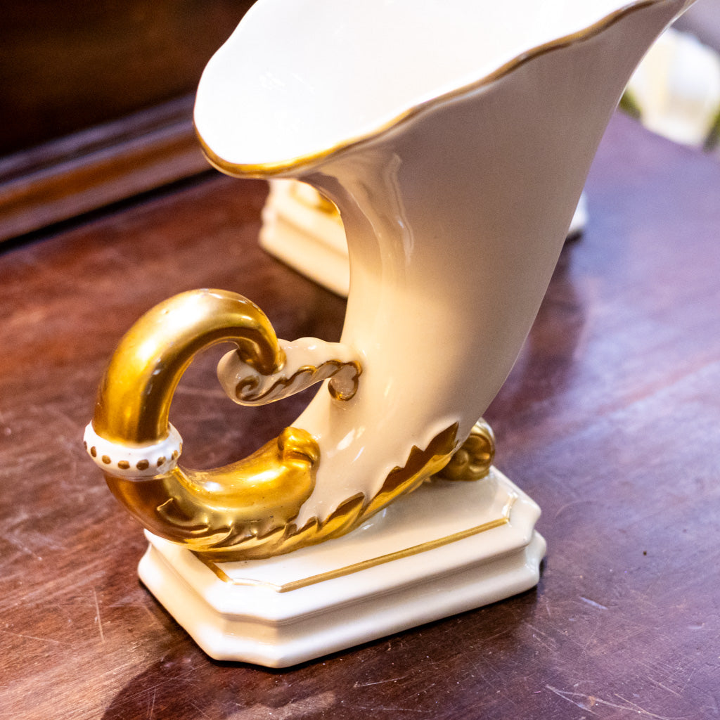 Crownford Porcelain Cornucopia Set of Two