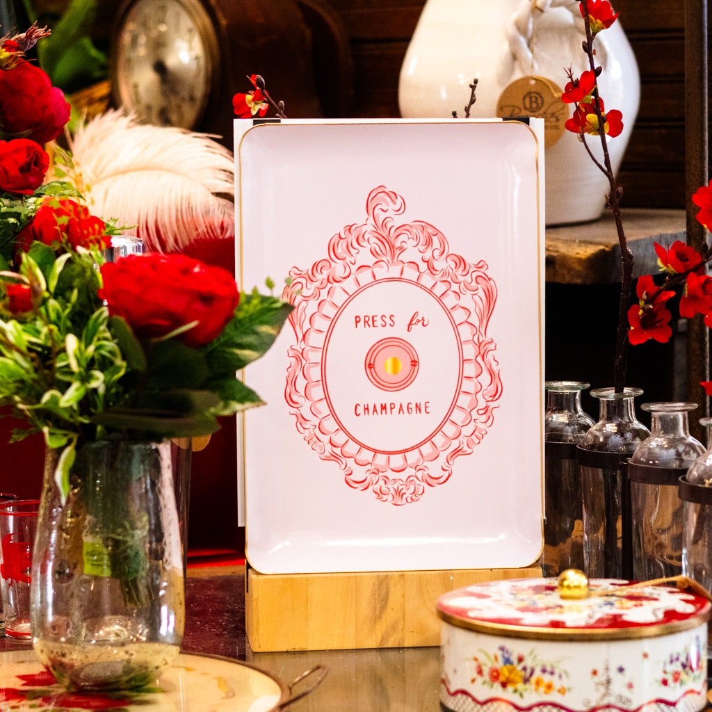 Champagne on Call Tray