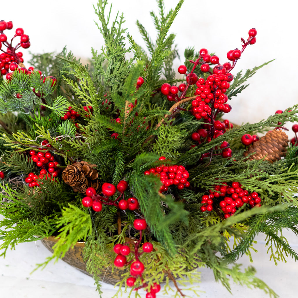 Fa La La Red Holiday Centerpiece Drop In