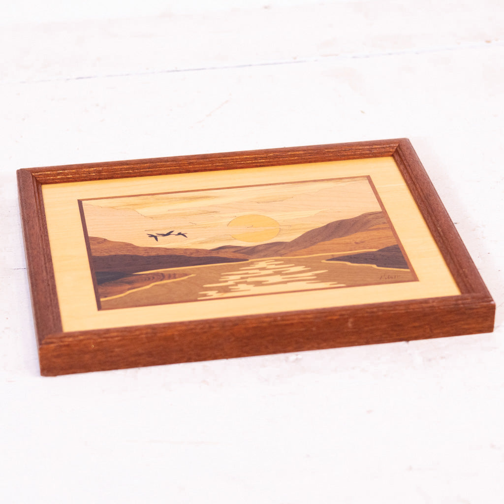Hudson River Inlay Wood Marquetry Picture