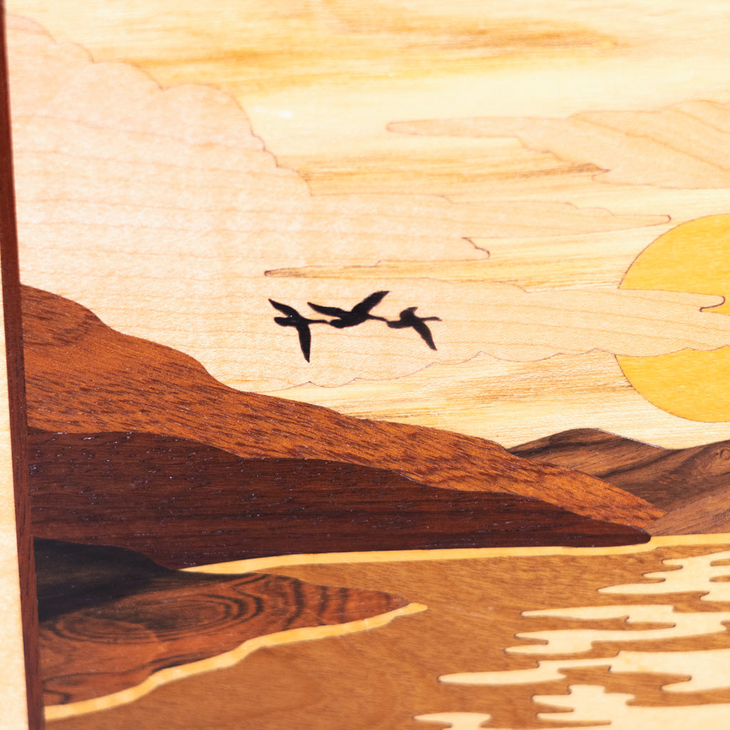 Hudson River Inlay Wood Marquetry Picture