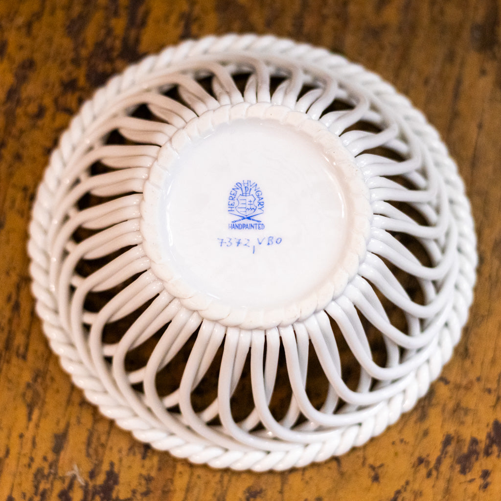 Vintage Herend Lattice Work Bowl