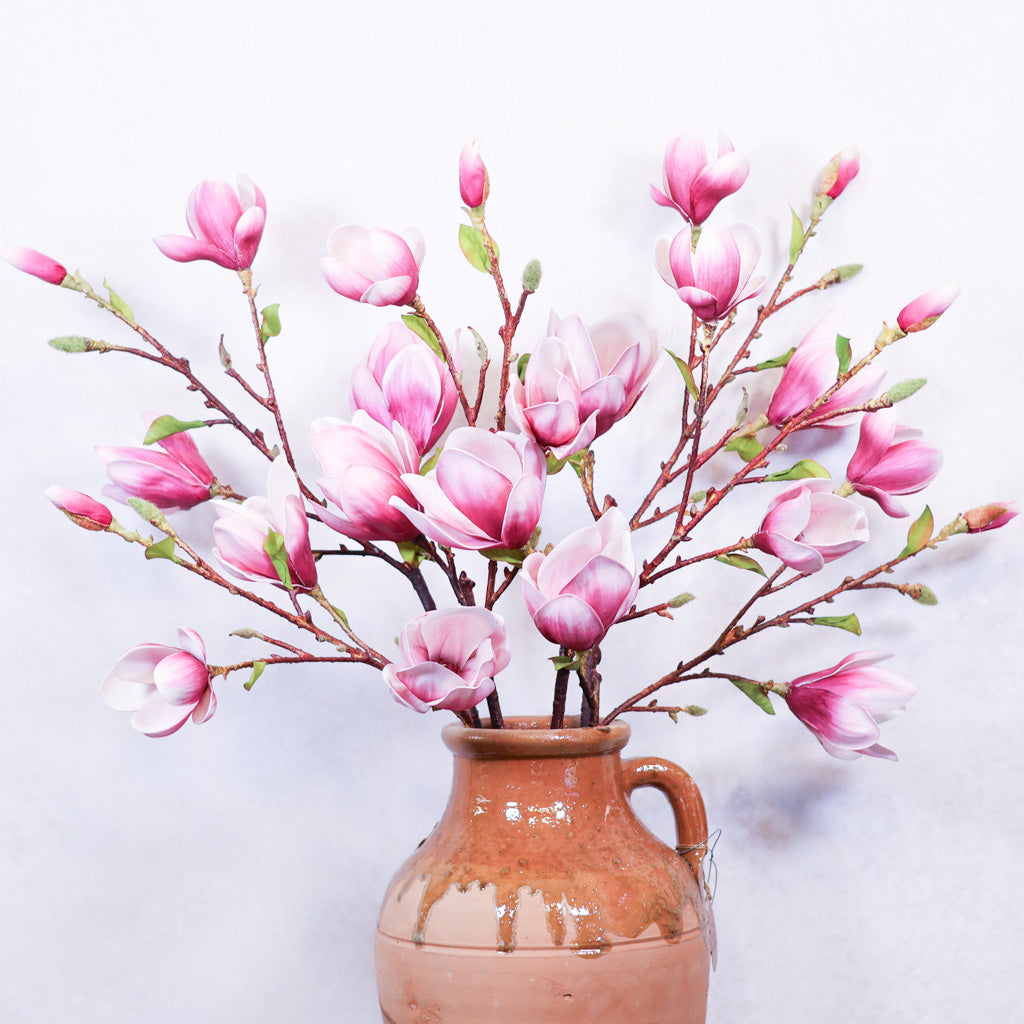 Pink Saucer Magnolia Spray Stem